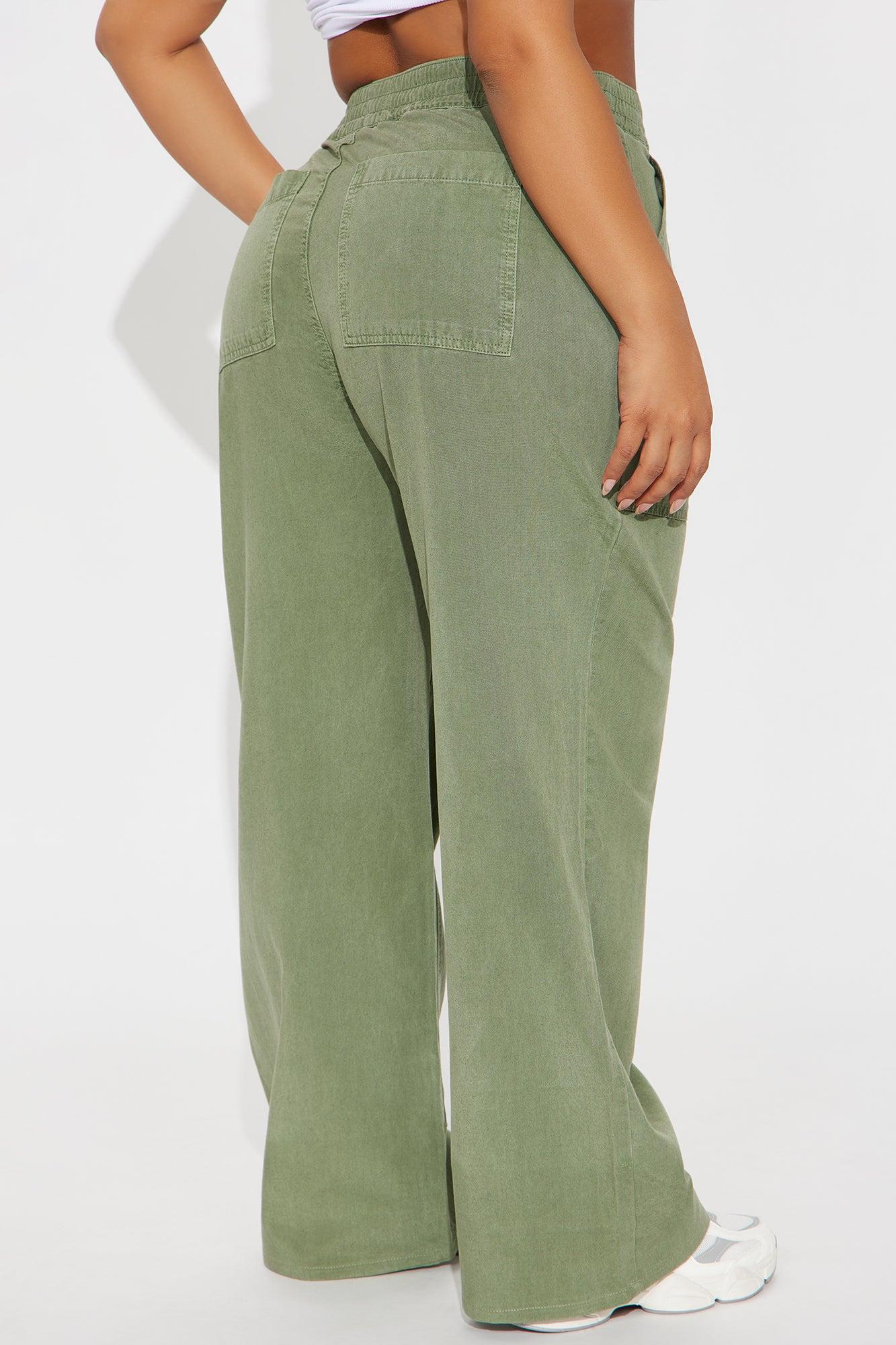 Daphne Cuffed Pant - Olive Female Product Image