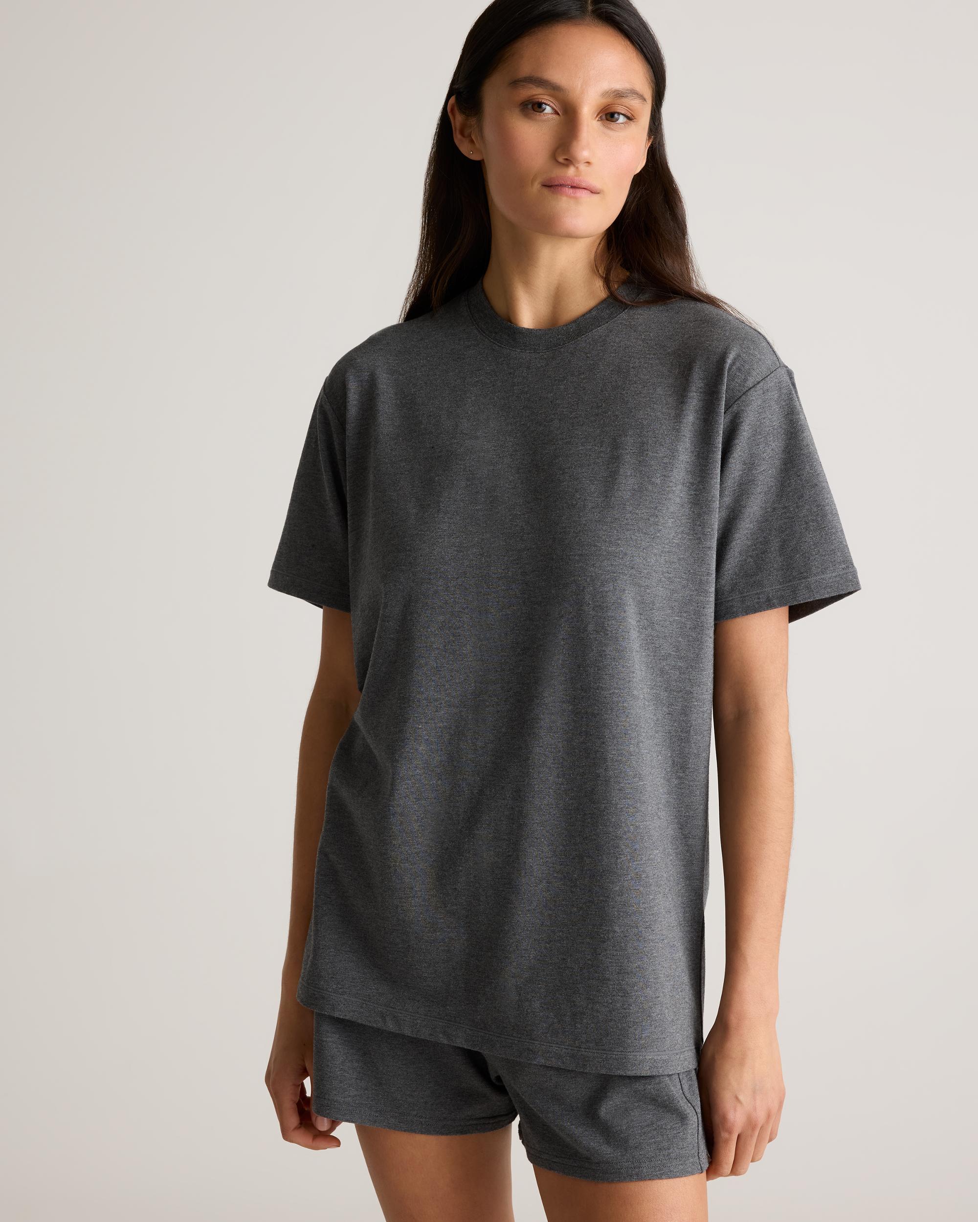 Quince | Women's Dream Lounge Oversized Short Sleeve Pajama Set Cotton Product Image