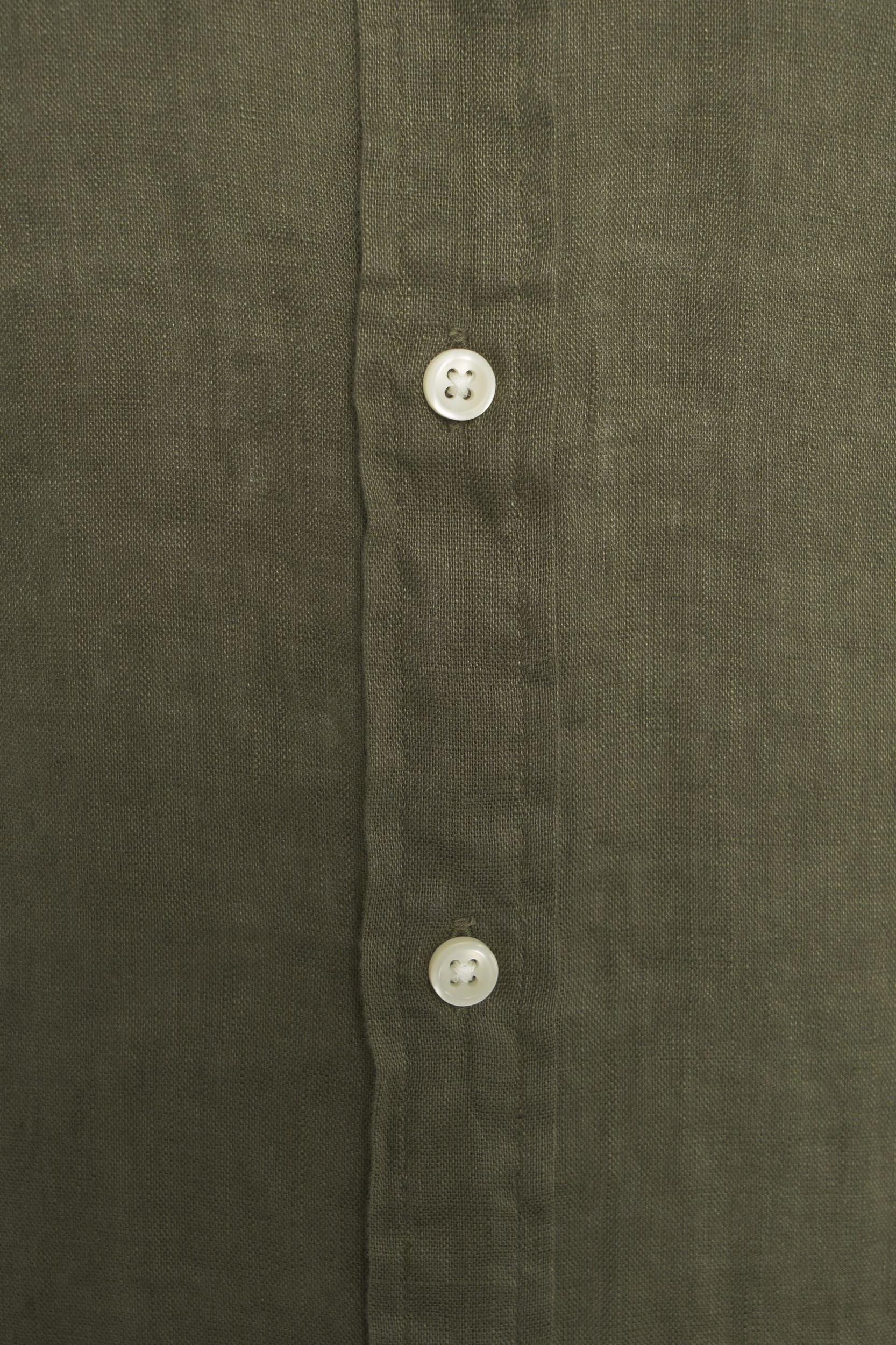 Linen shirt with logo embroidery Product Image