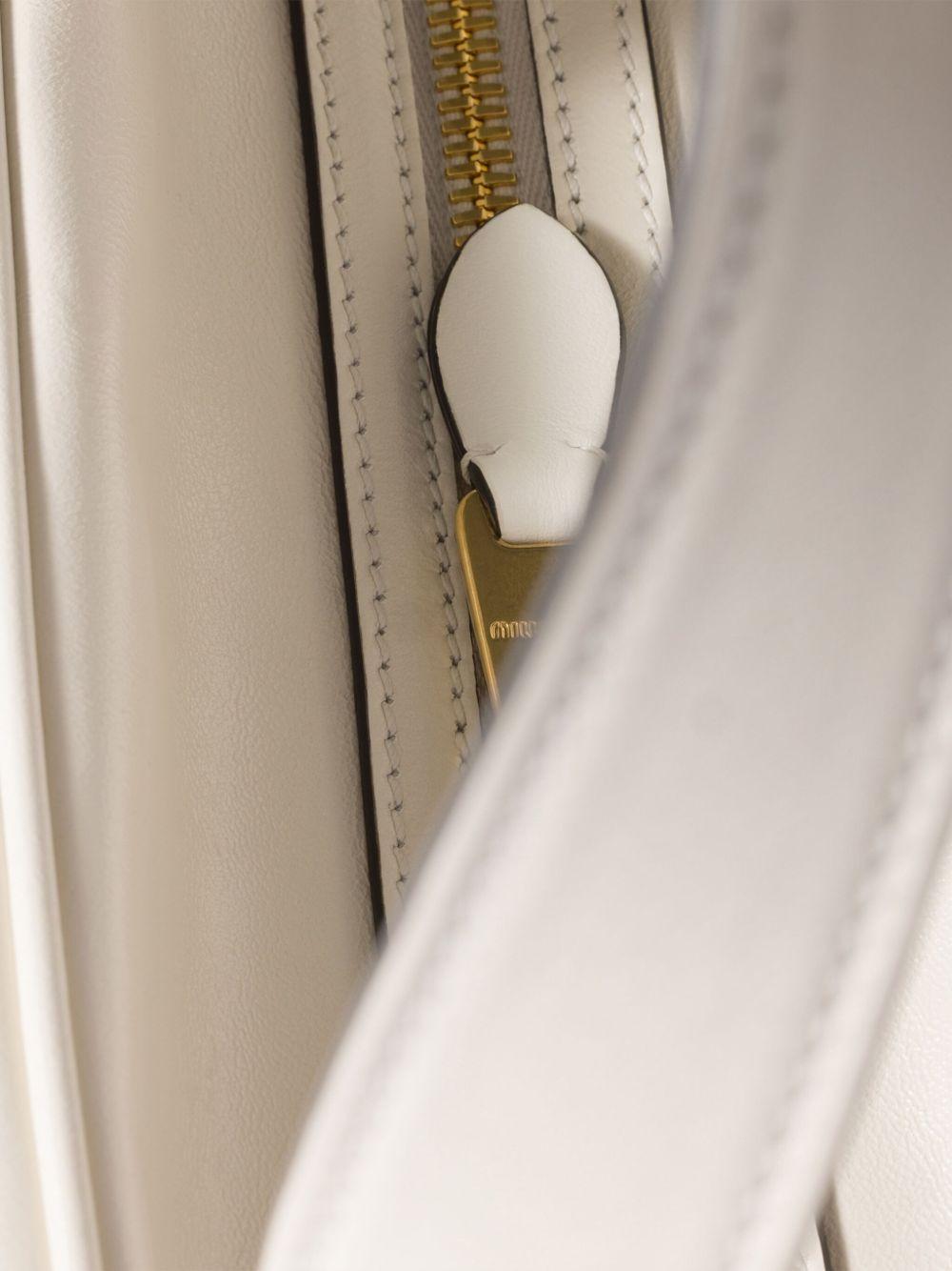 leather top-handle zip tote bag Product Image