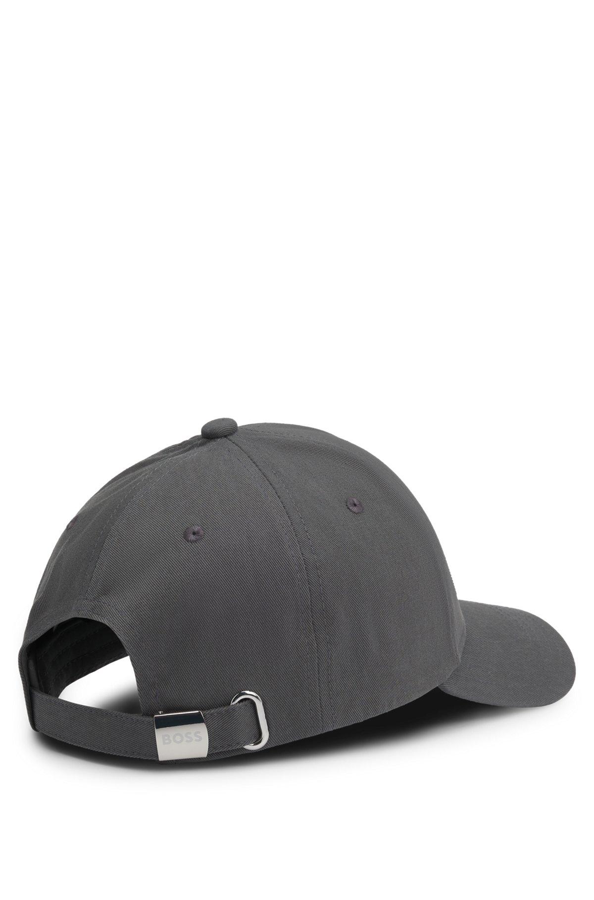 BOSS - Cotton-twill cap with logo detail - Dark Grey Product Image