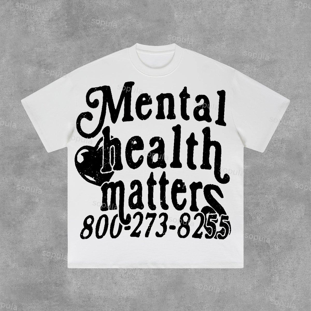 Mental Health Matters 100% Cotton T-Shirt Product Image