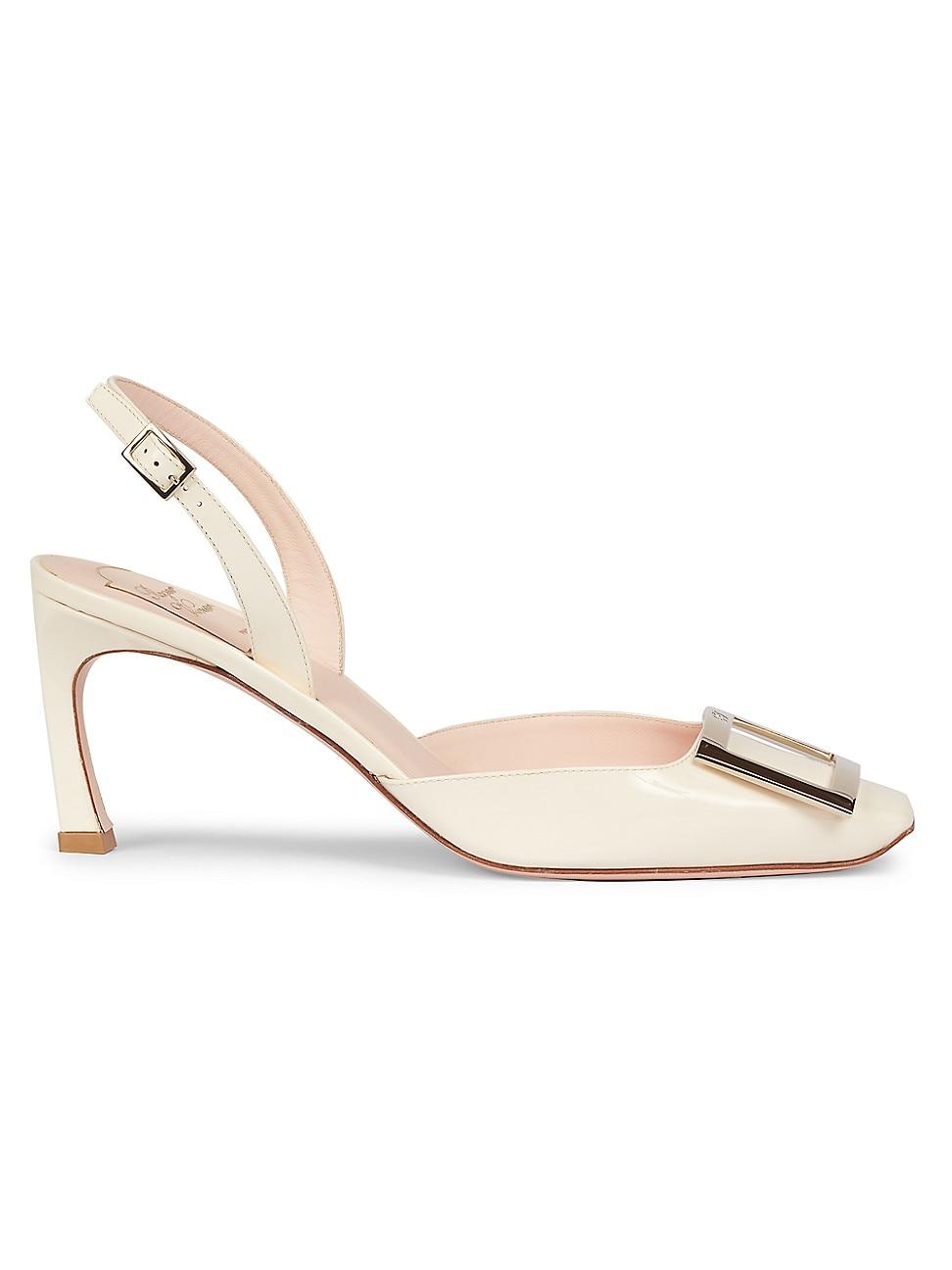 Womens Trompette 70MM Leather Slingback Pumps Product Image