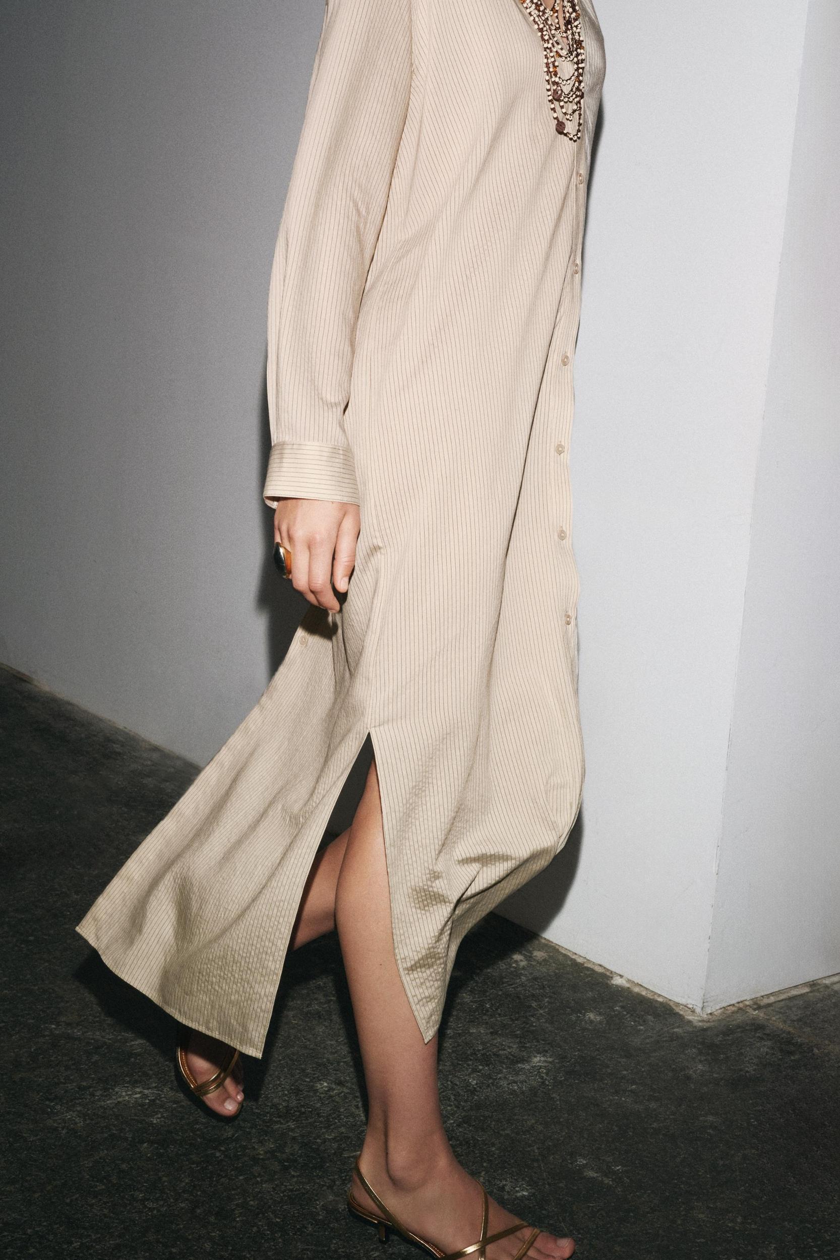 STRIPED SHIRT DRESS ZW COLLECTION Product Image