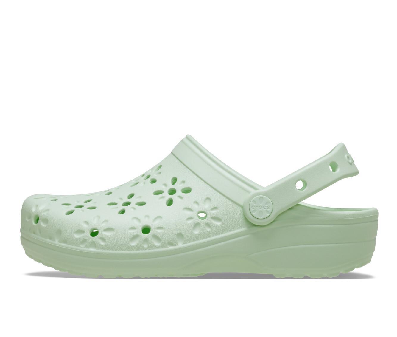 Women's Crocs Classic Floral Cutout Clogs Product Image