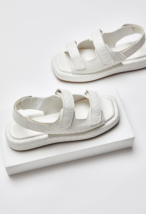 JustFab Margaux Platform Loafer Pump Womens Black/ White Size 8.5 Product Image