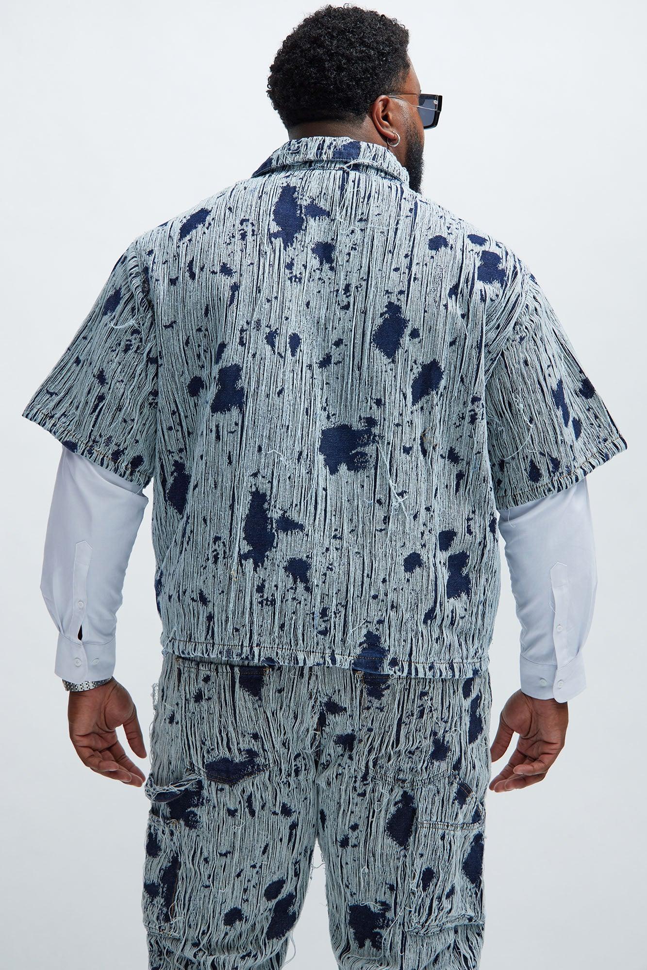 Riley Frayed Denim Shirt - Indigo Product Image