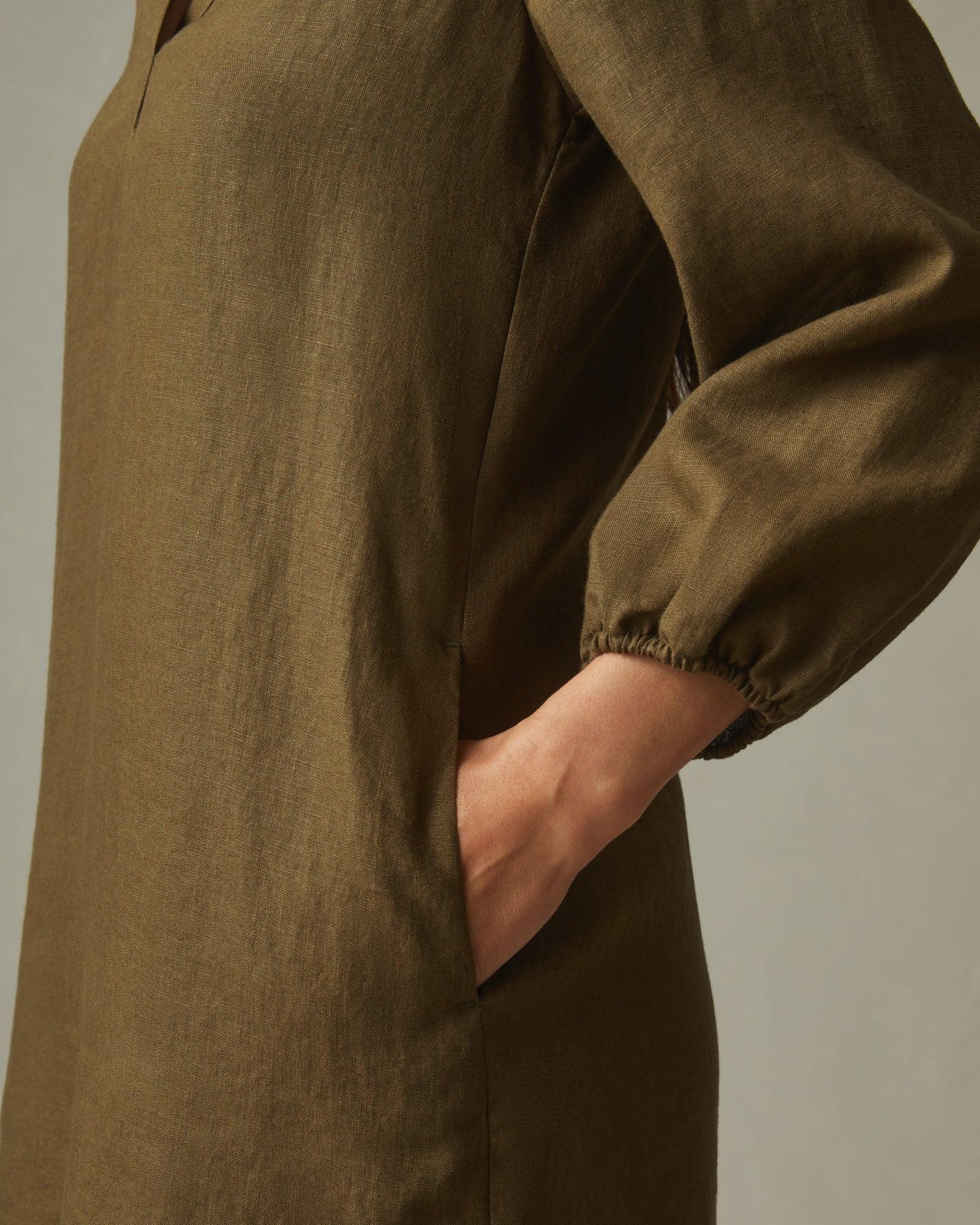 Women's Linen Tunic Dress - Beech Product Image