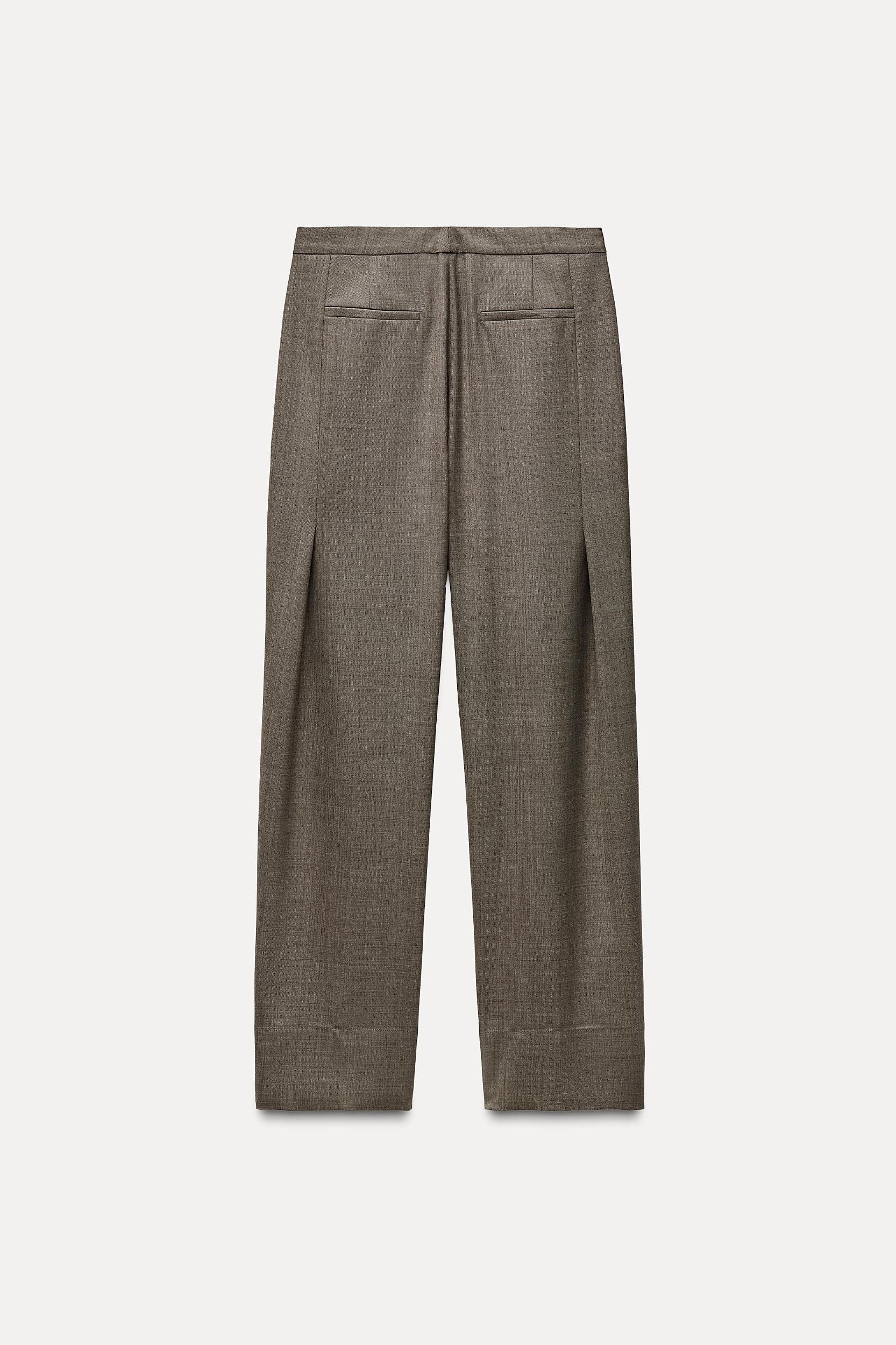 WOOL BLEND PLEATED PANTS ZW COLLECTION Product Image