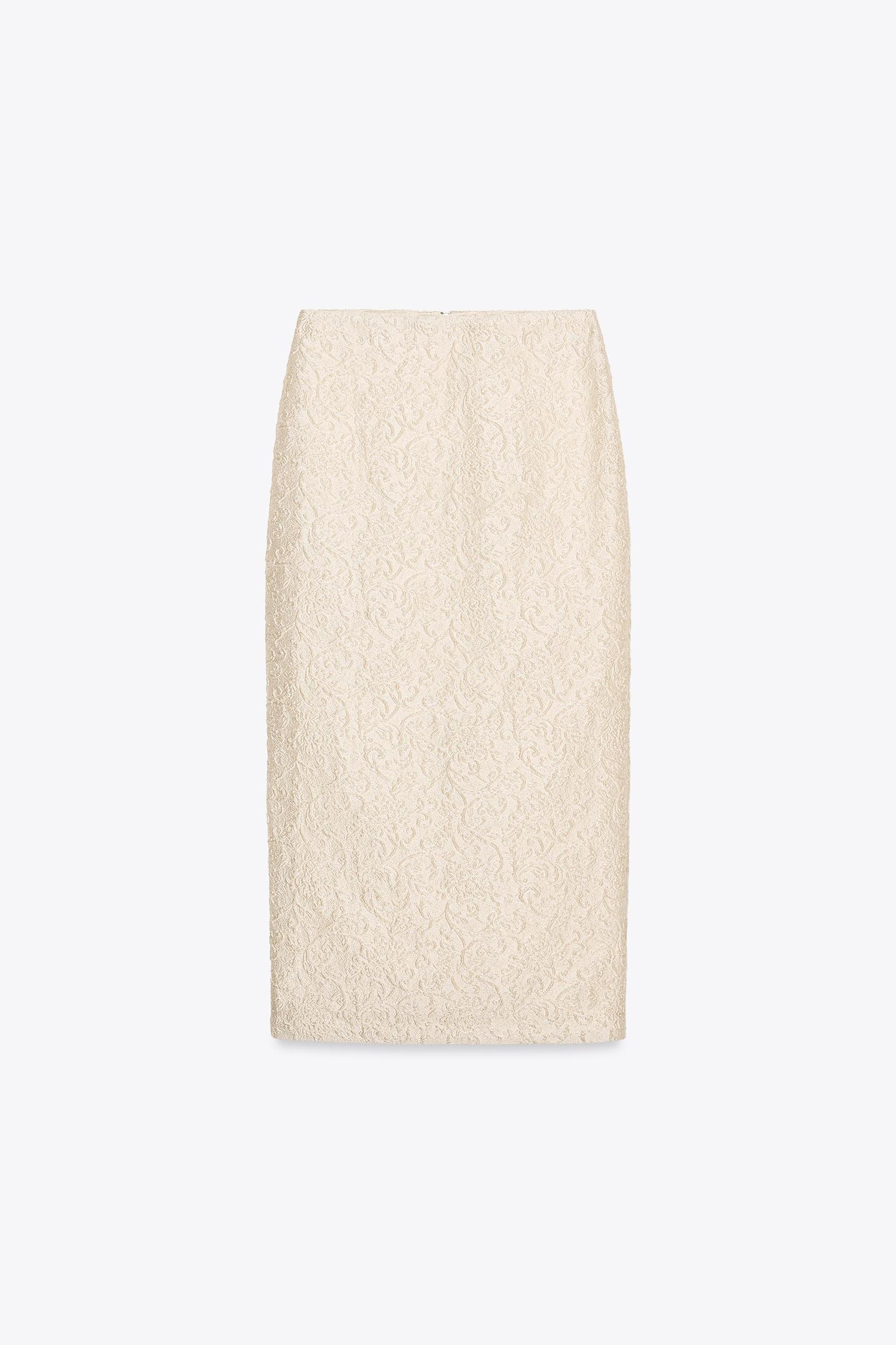 TEXTURED MIDI SKIRT Product Image