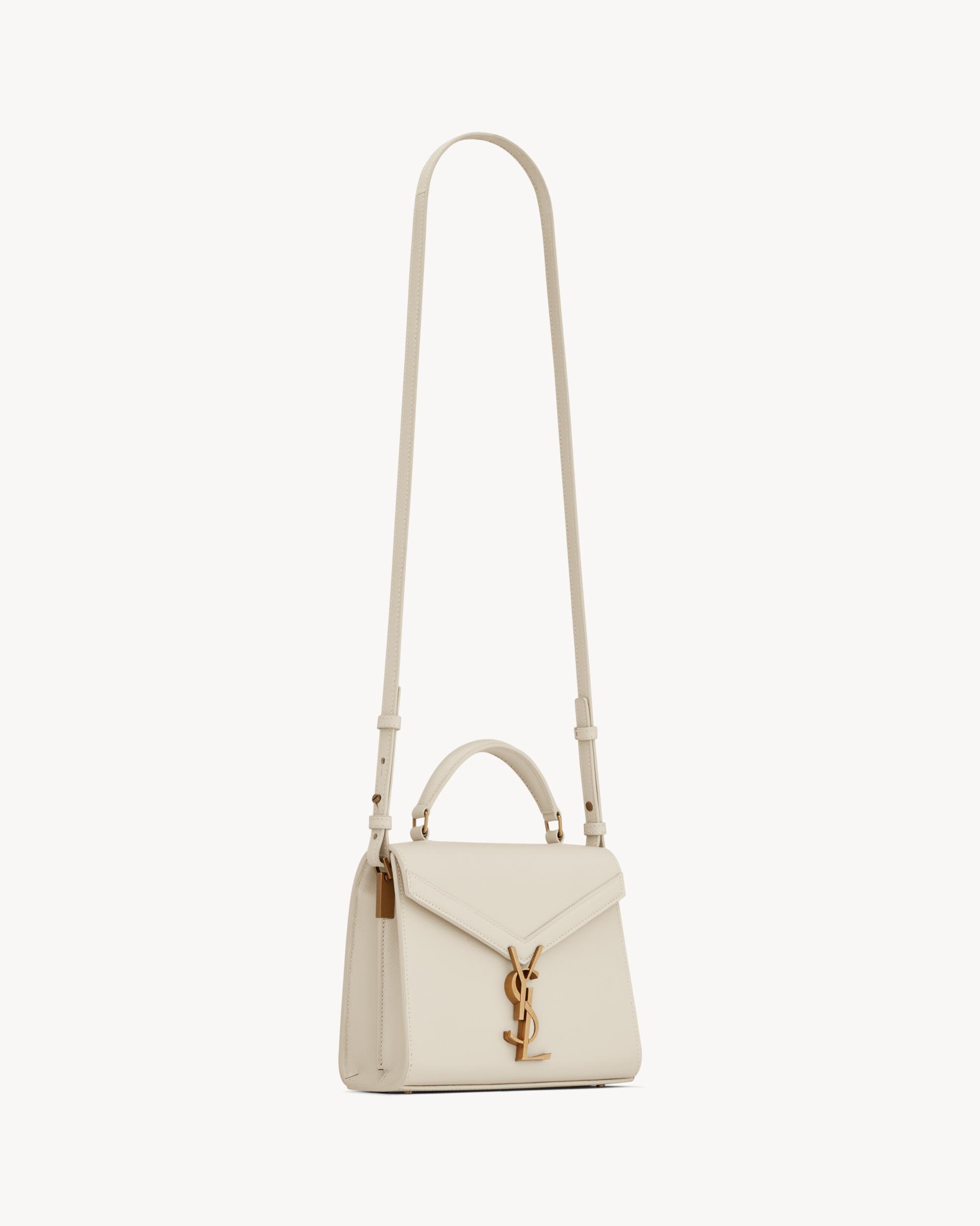CASSANDRA Mini top handle bag in grain de poudre embossed leather Product Image