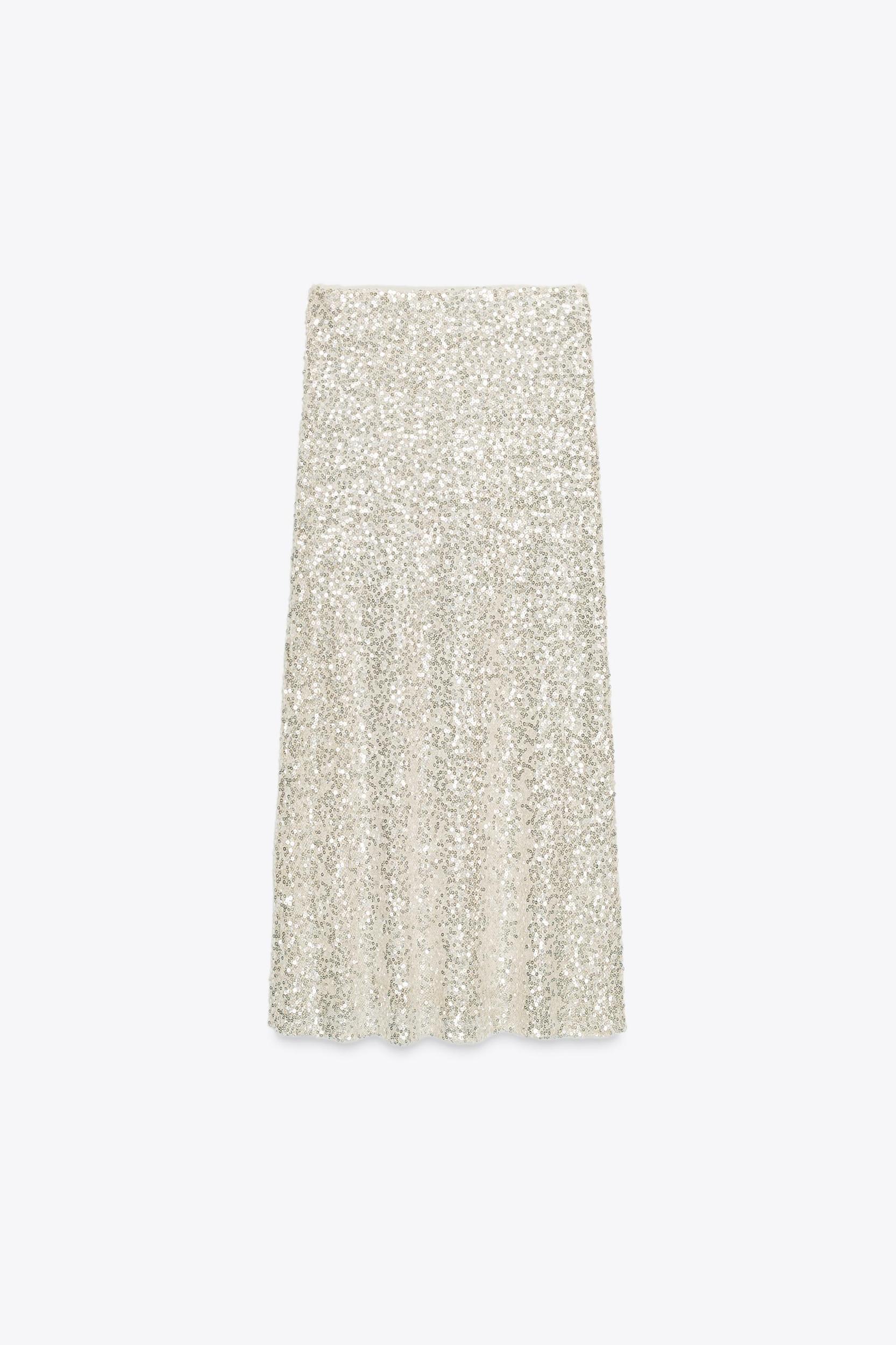 SEQUINED MIDI SKIRT Product Image