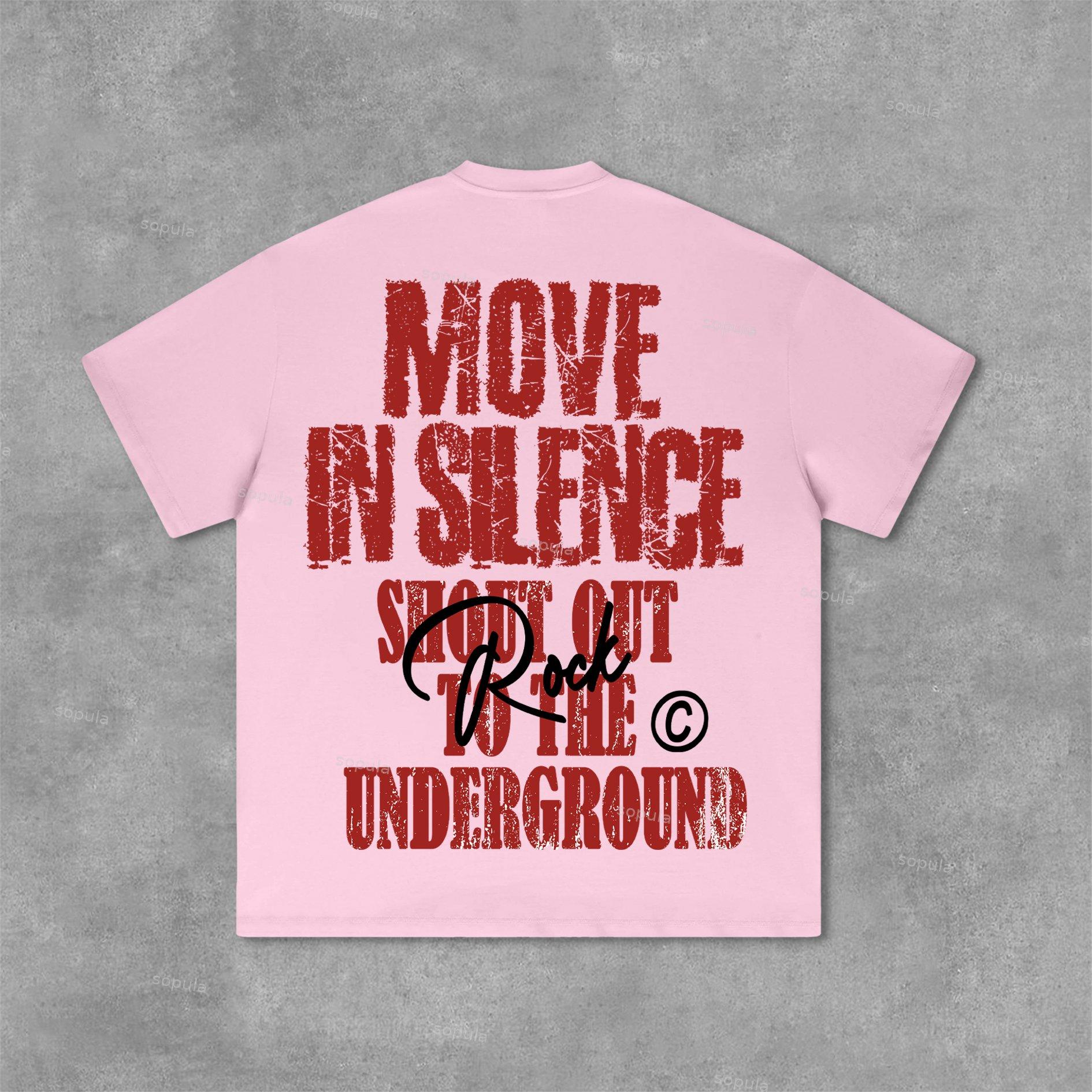 Sopula Move In Silence Graphic Print Cotton T-Shirt Product Image