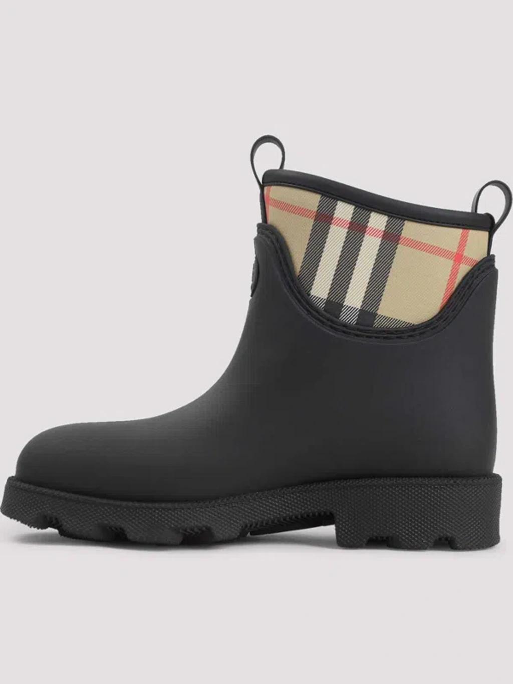 BURBERRY Women Marsh Stamp Rubber Ankle Boots In Gray Product Image