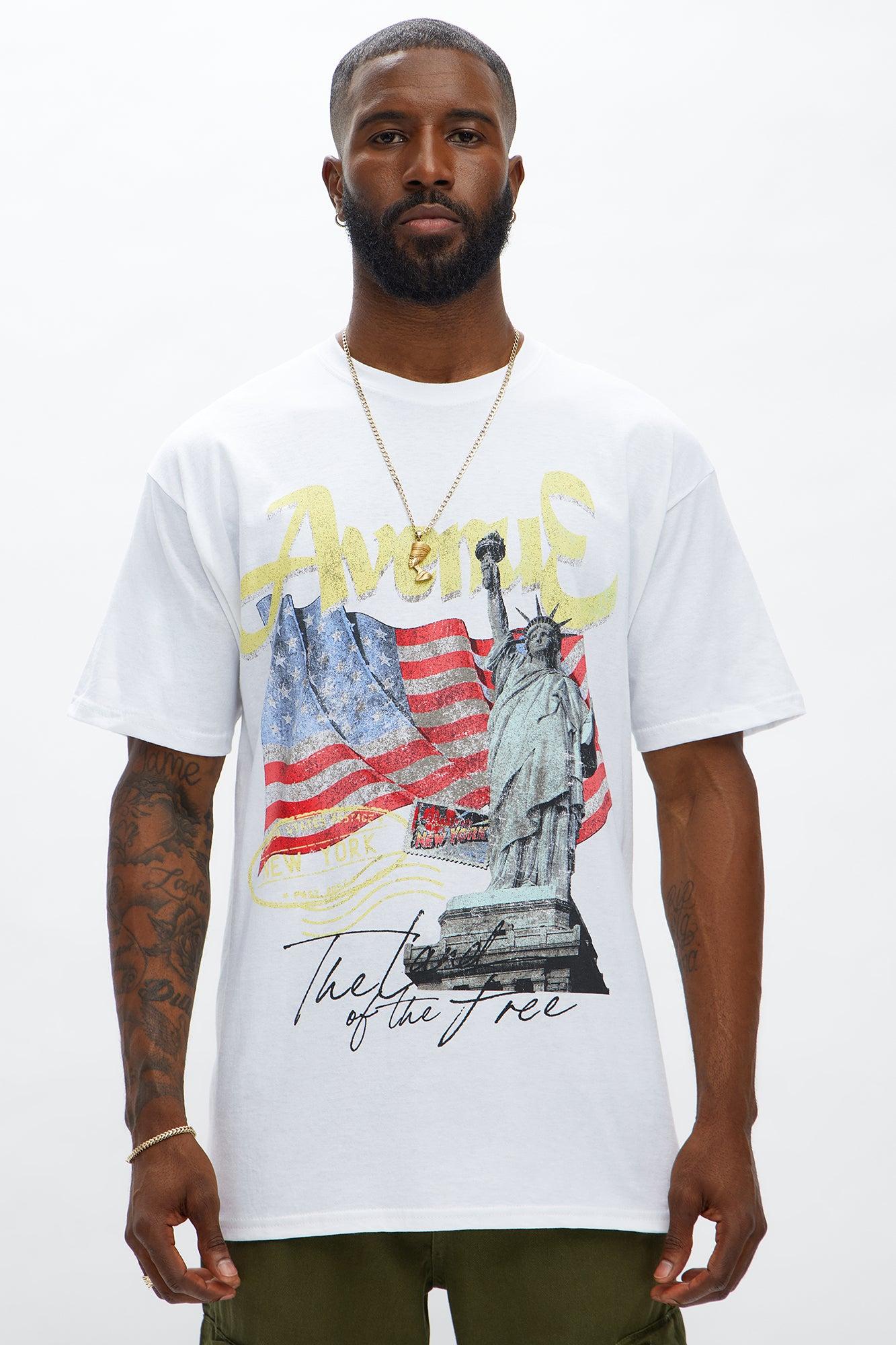Land Of The Free Short Sleeve Tee - White Male Product Image