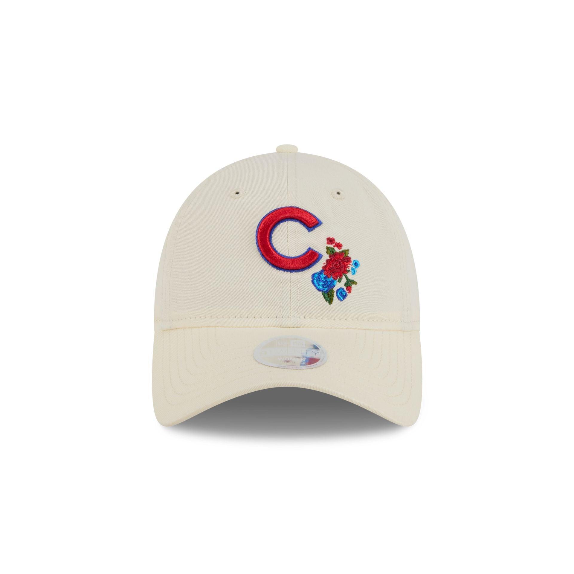 Chicago Cubs Women's Floral Stitch 9TWENTY Adjustable Hat Female Product Image