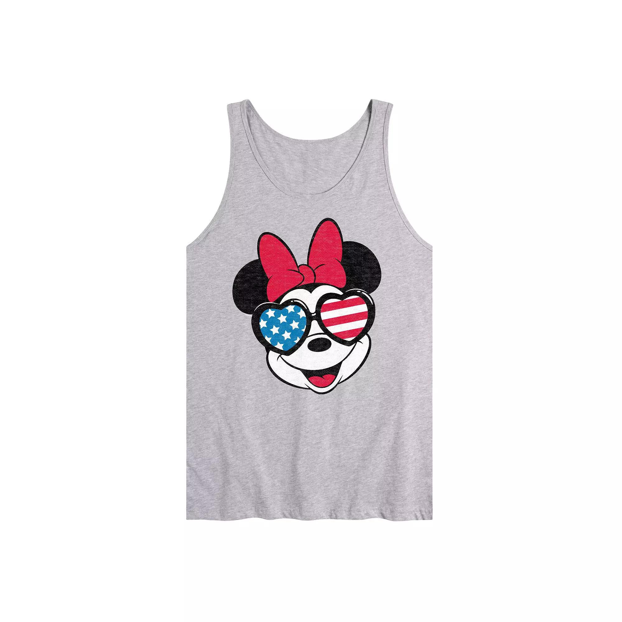 Disney's Minnie Mouse Men's Flag Glasses Tank Top,  Product Image