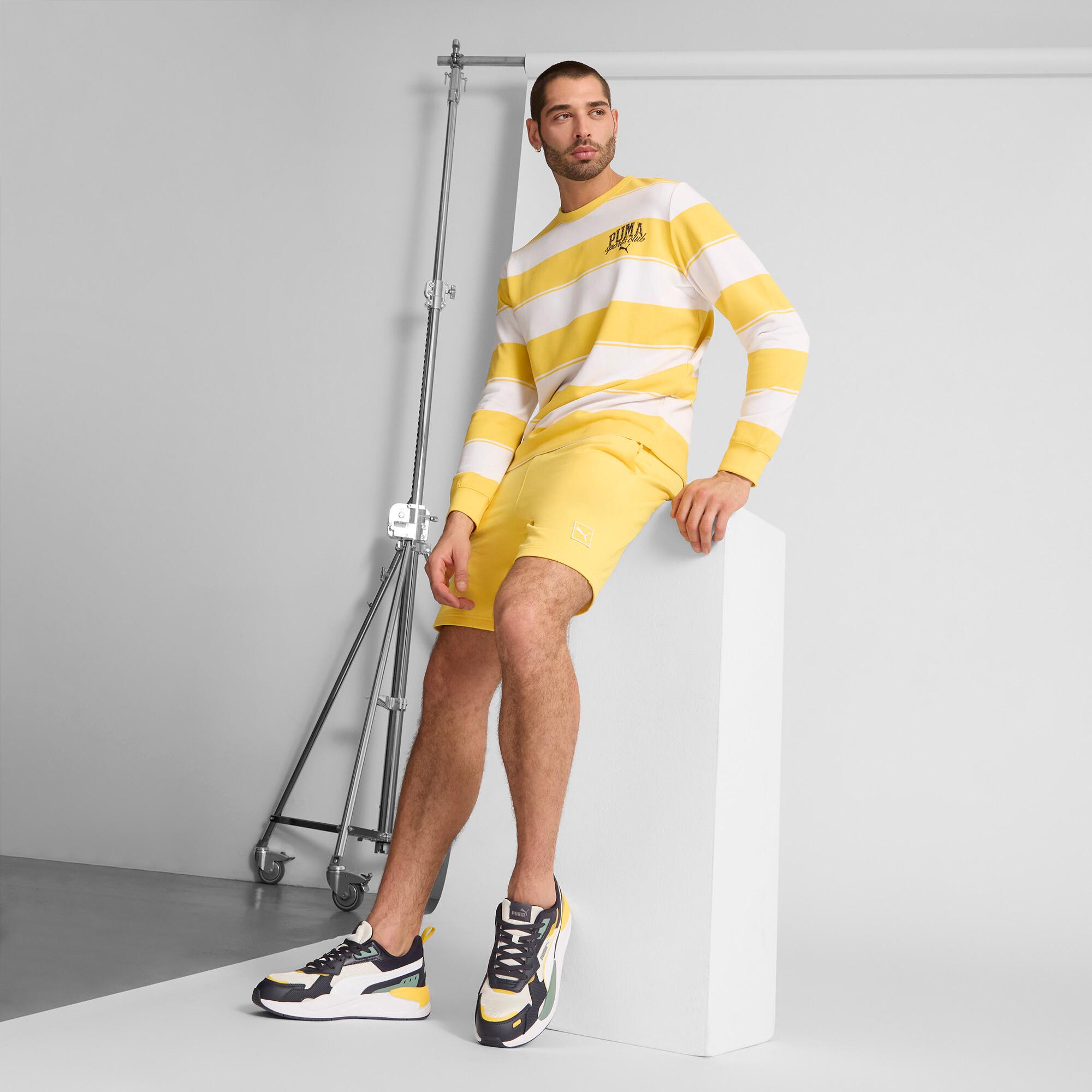 PUMA Class Men's Striped Crew Sweatshirt Product Image