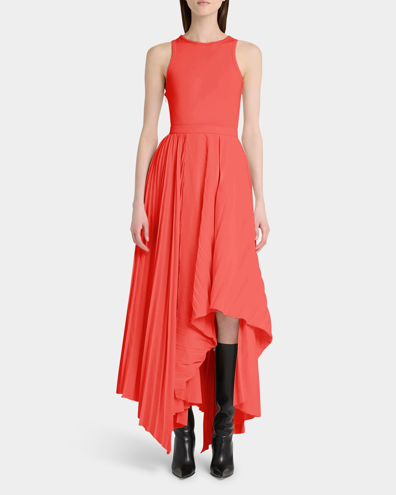 Sleeveless Pleated Skirt Maxi Dress Product Image