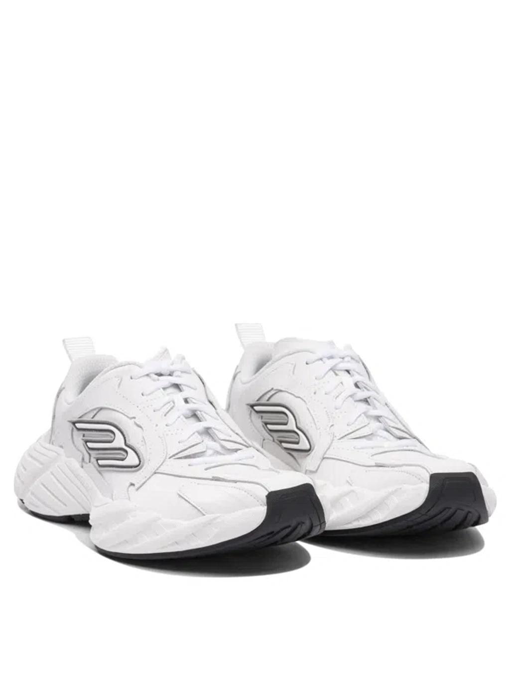 BALENCIAGA Men White Cowskin And Polyester Monday Shoe Sneakers Product Image