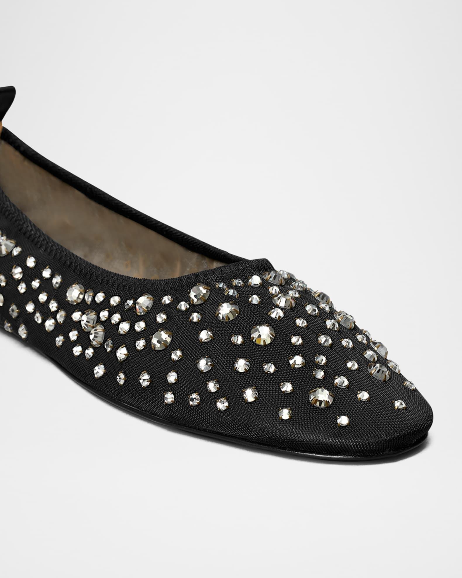 Crystal Mesh Ballerina Flats Product Image