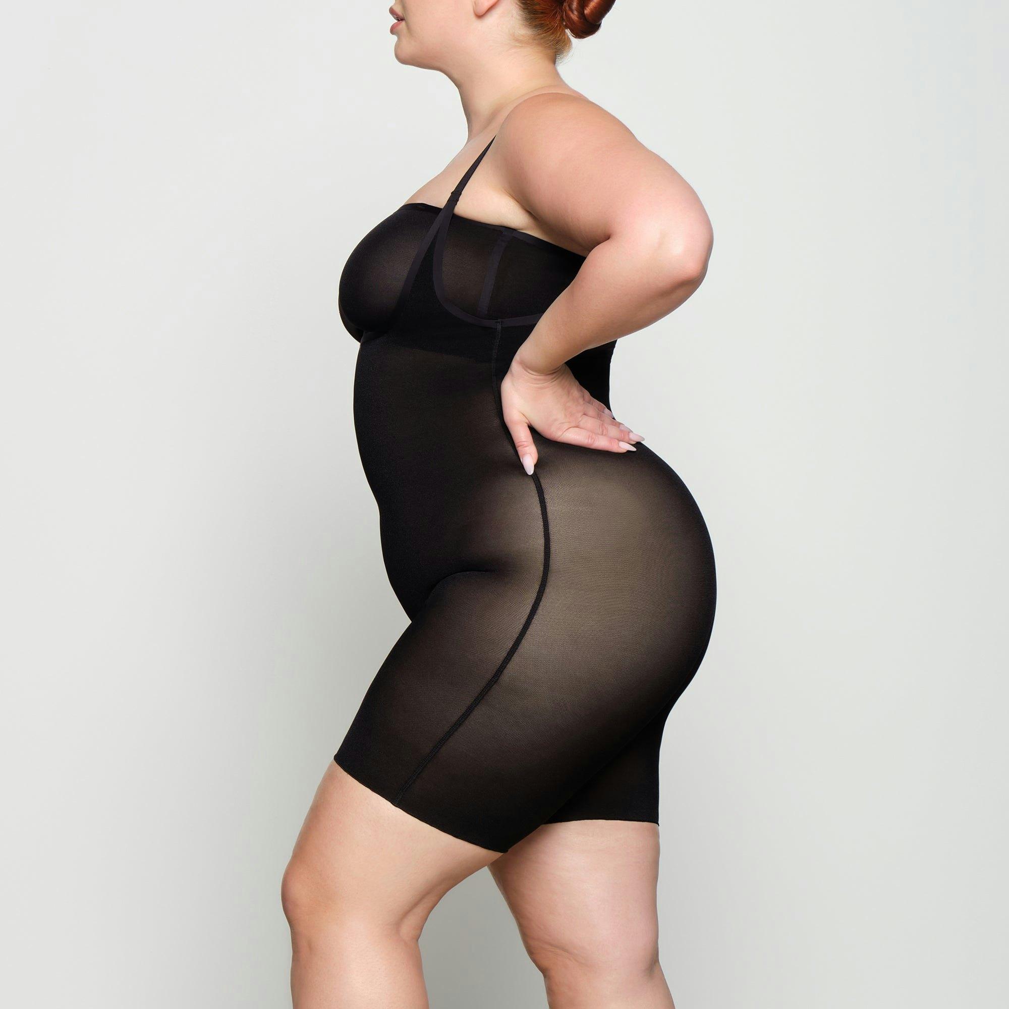 SHEER SCULPT OPEN BUST BODYSUIT | ONYX Product Image