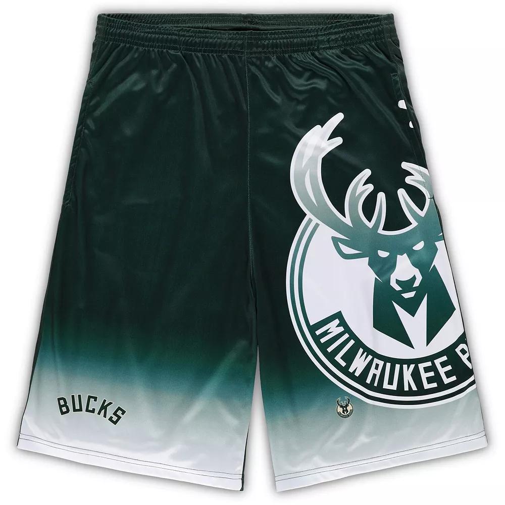 Men's Fanatics Branded Hunter Green Milwaukee Bucks Big & Tall Graphic Shorts, Size: 2XB, Team Product Image