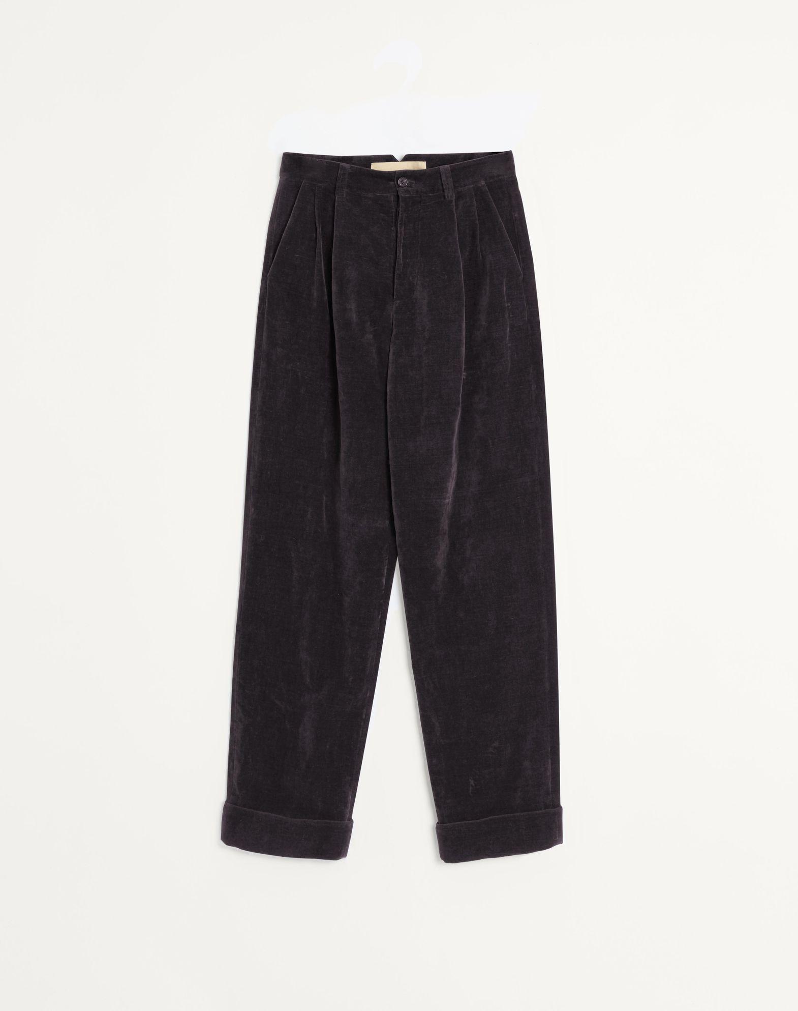 Washed Cotton-Linen Velvet Pants Product Image