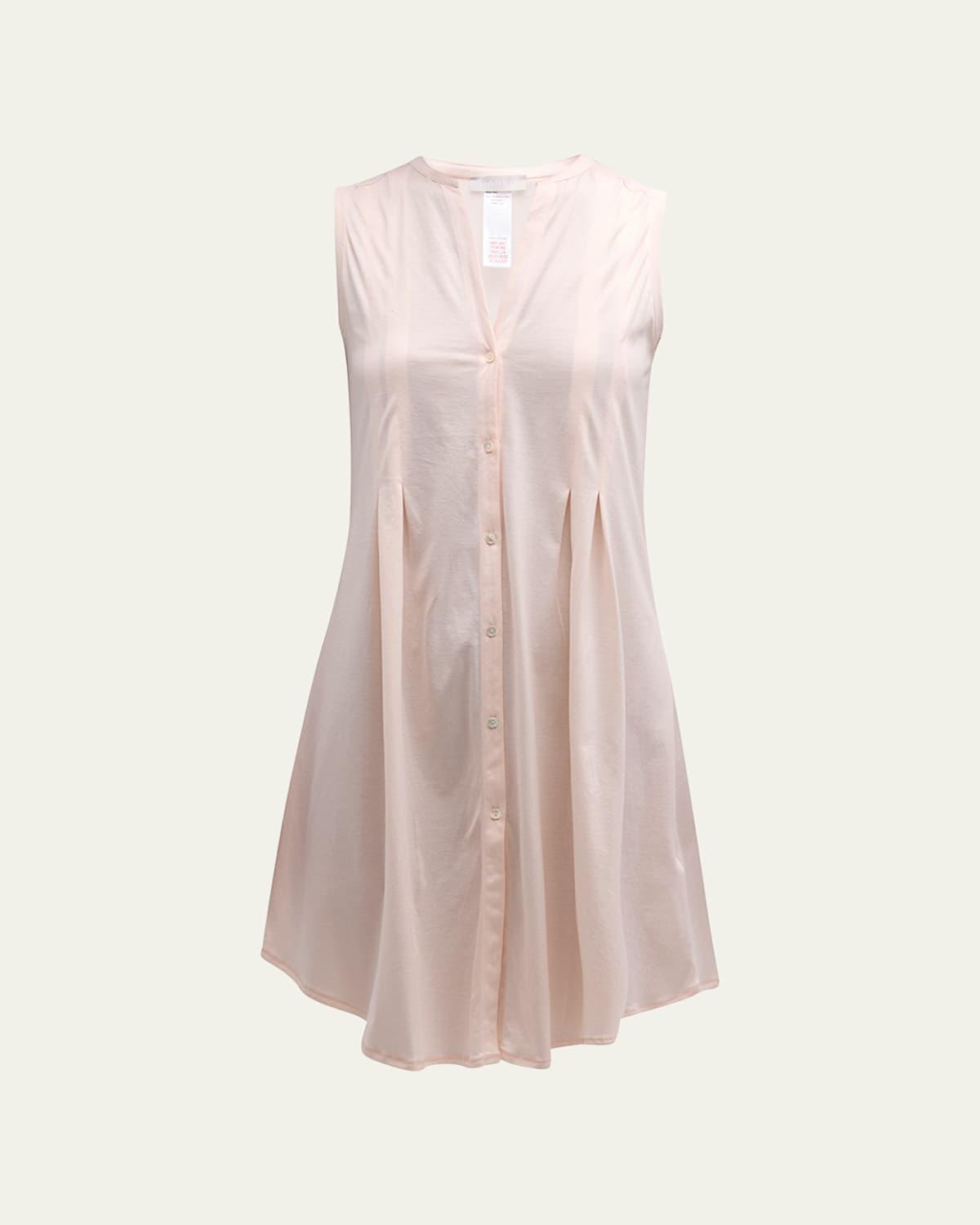 Womens Cotton Deluxe Button-Front Tank Gown Product Image