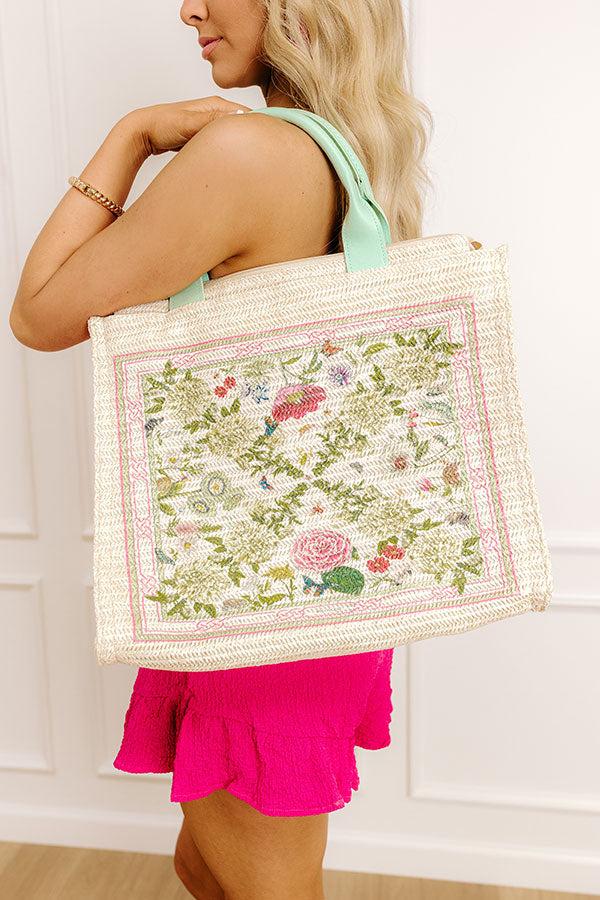Garden Dreams Raffia Woven Tote Product Image