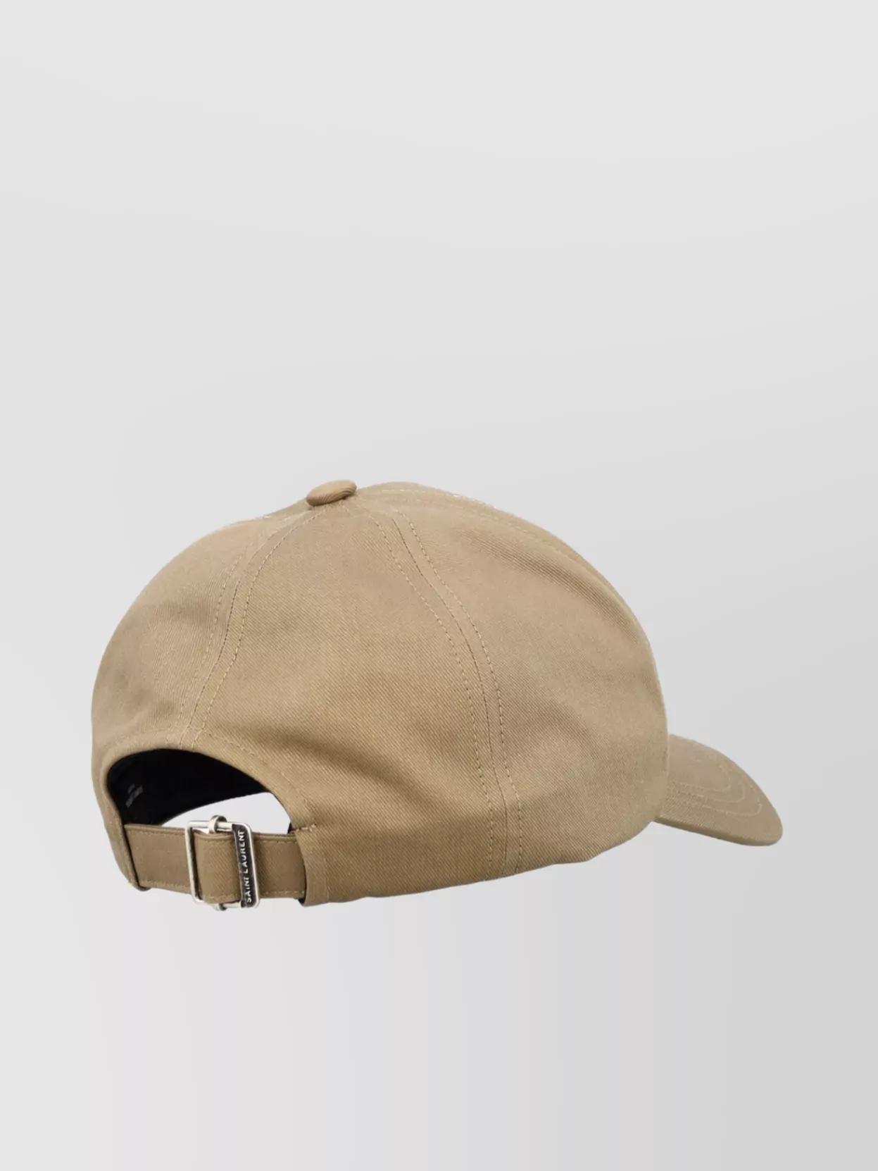 SAINT LAURENT Cotton And Linen Baseball Cap Men In Multicolor Product Image