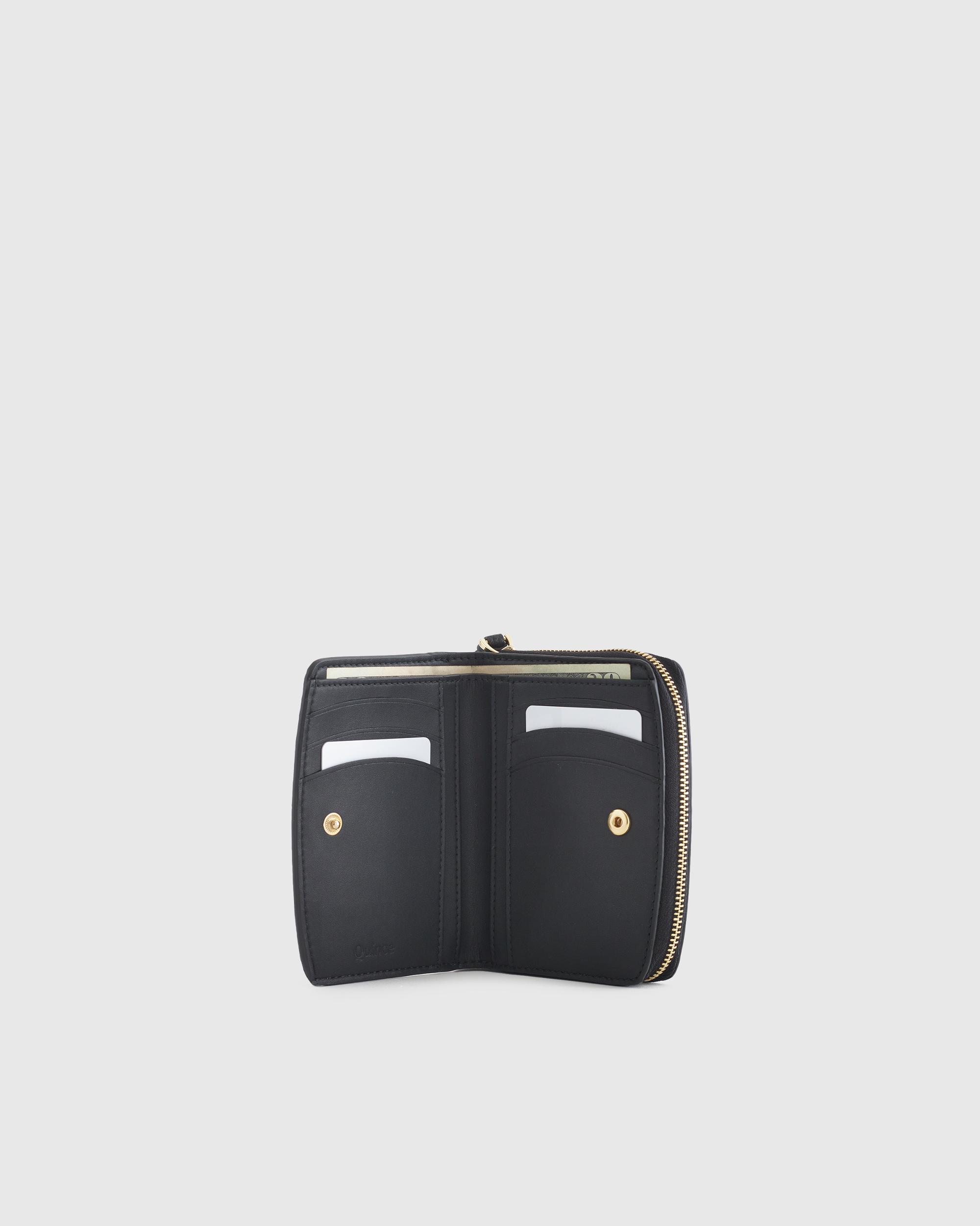 Quince | Women's Italian Pebbled Leather Compact Wallet Italian Leather Product Image