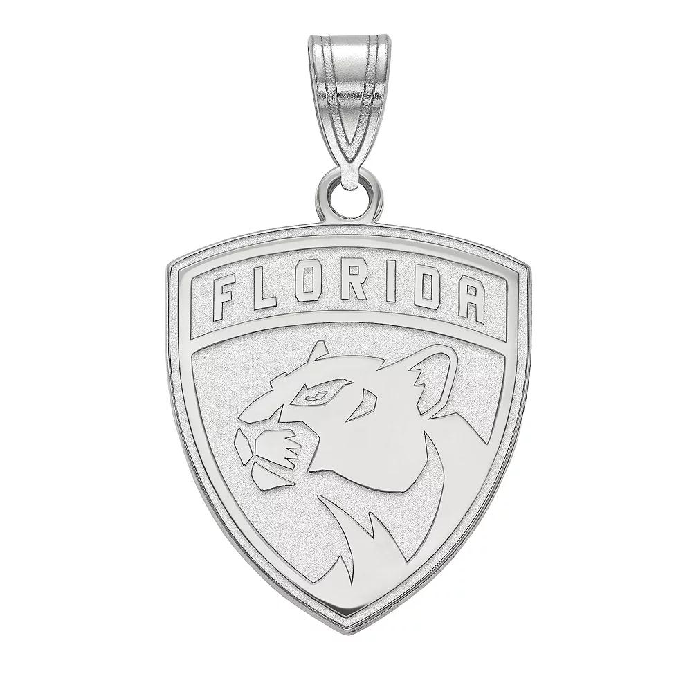 LogoArt Florida Panthers Sterling Silver Large Logo Pendant, Women's, Size: 20MM Product Image