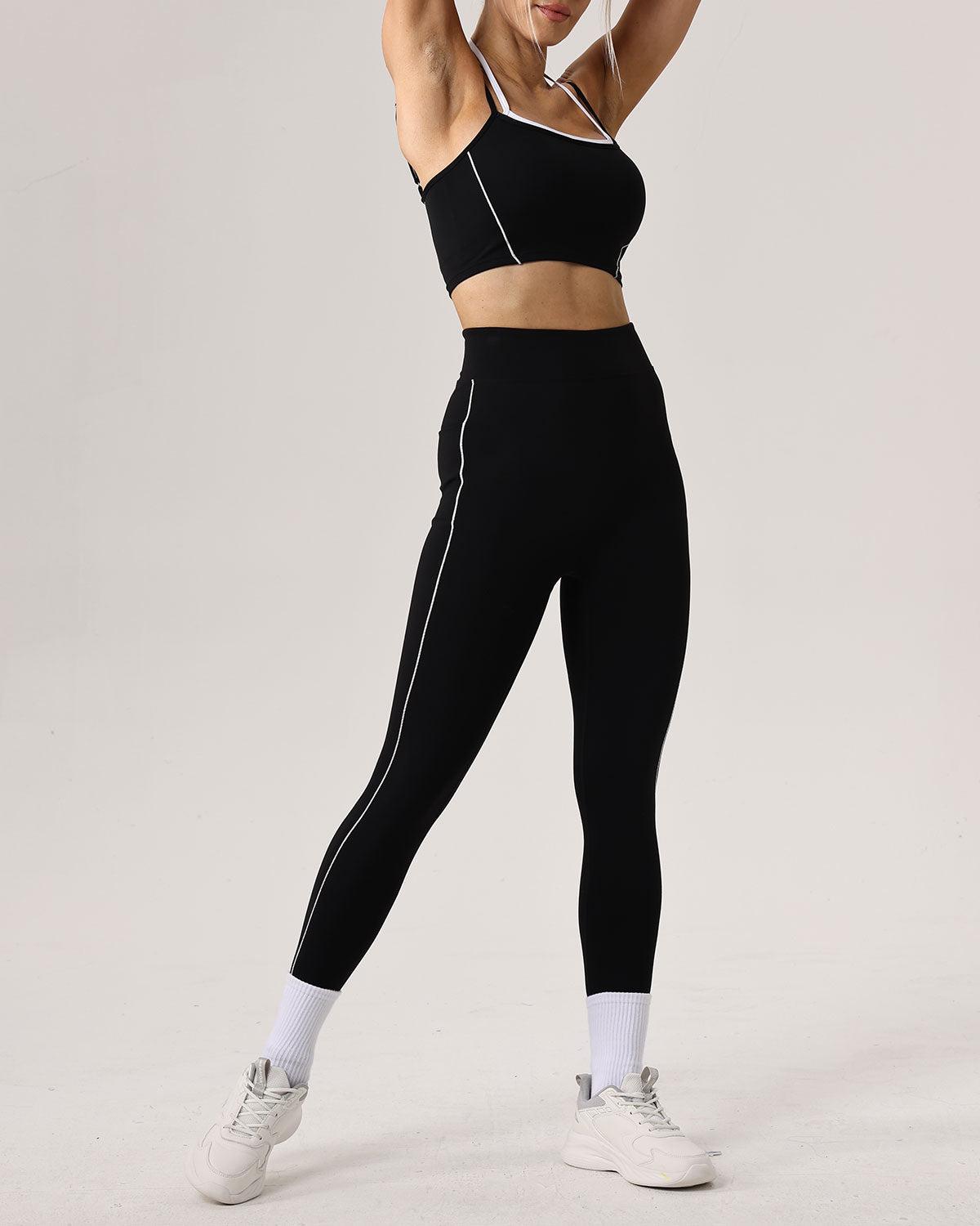 Black High Waisted Yoga Leggings Product Image