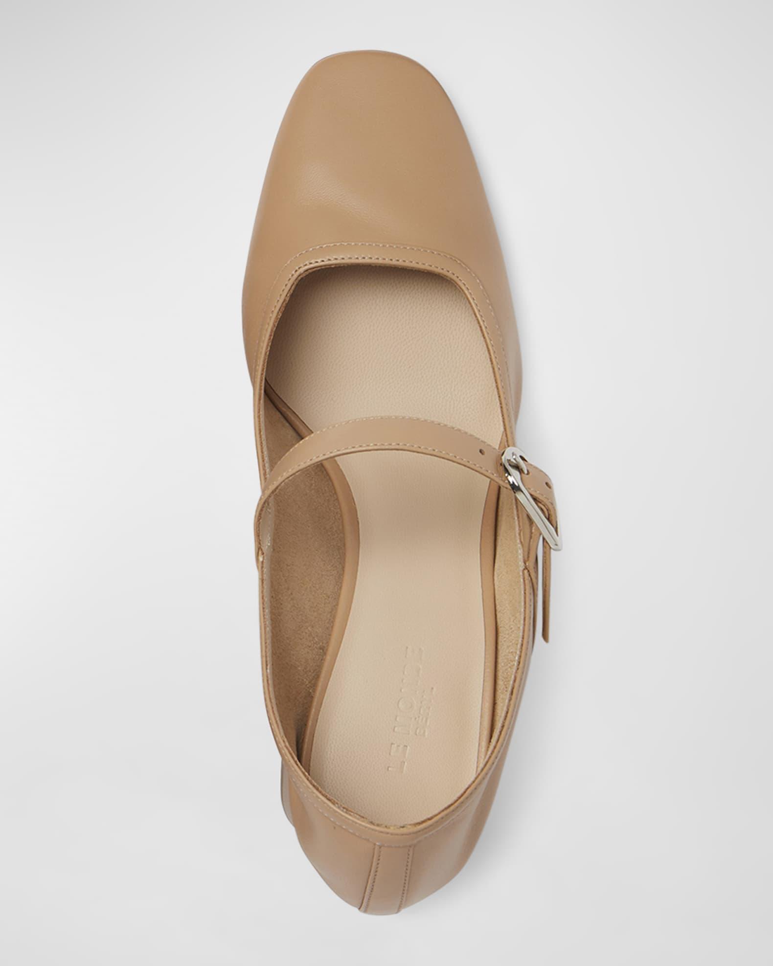 Calfskin Mary Jane Ballerina Pumps Product Image