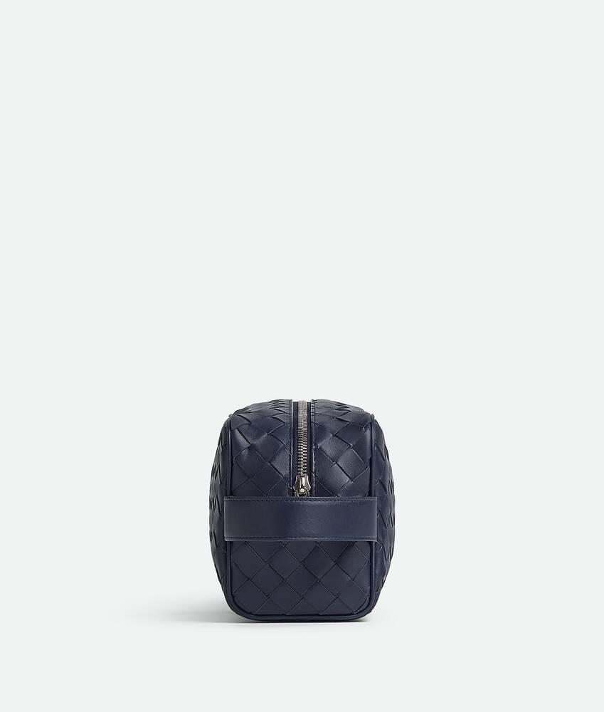Men's Intrecciato Travel Pouch in Abyss/cypress Product Image