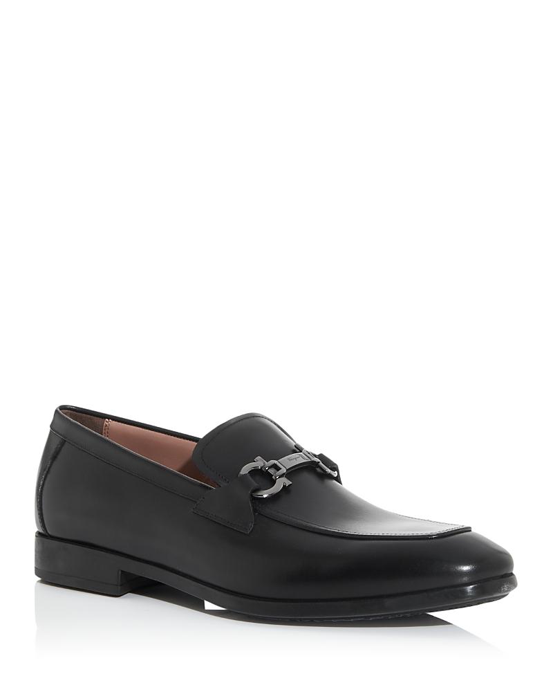 Mens Pebbled Leather Gancini Loafers Product Image