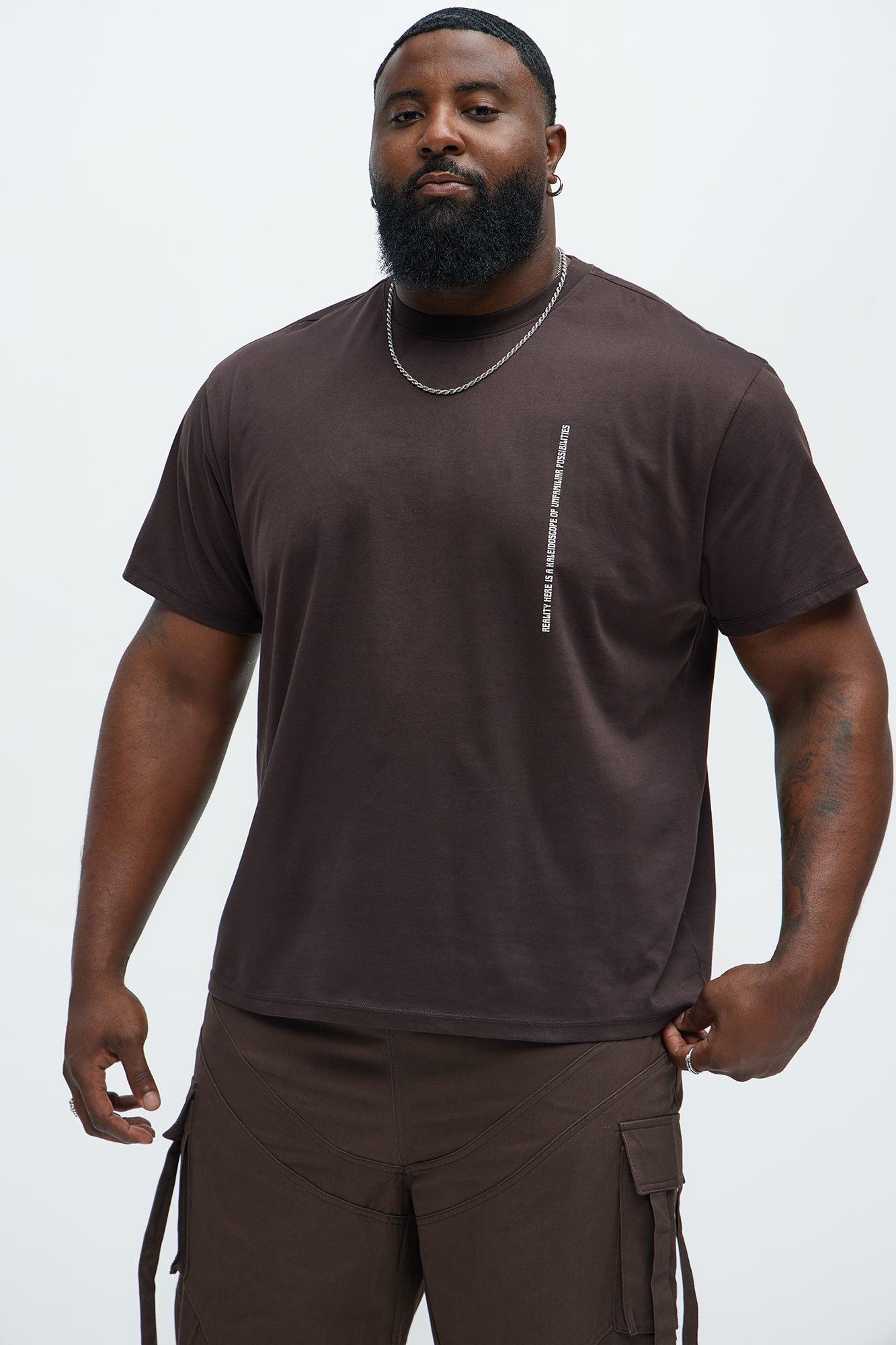 Twisted Reality Oversized Short Sleeve Tee - Chocolate Product Image