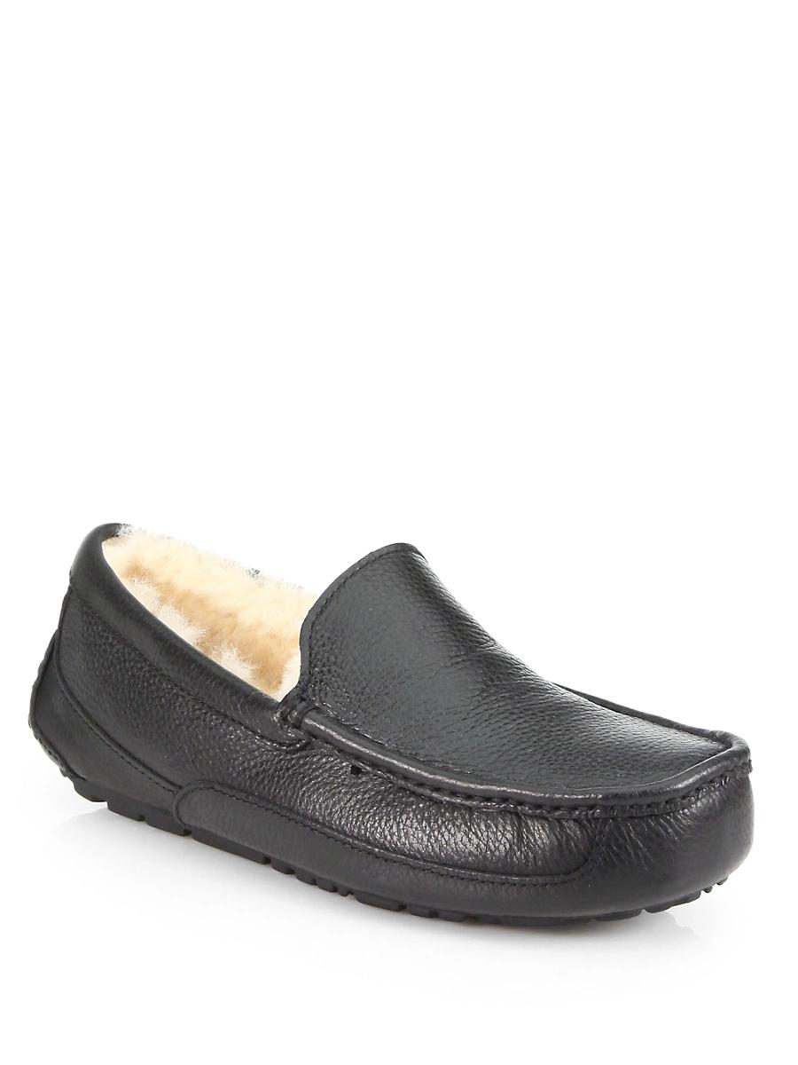 Mens Ascot Leather Slippers Product Image