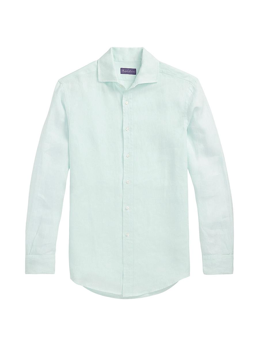 Mens Basket-Weave Linen Shirt Product Image