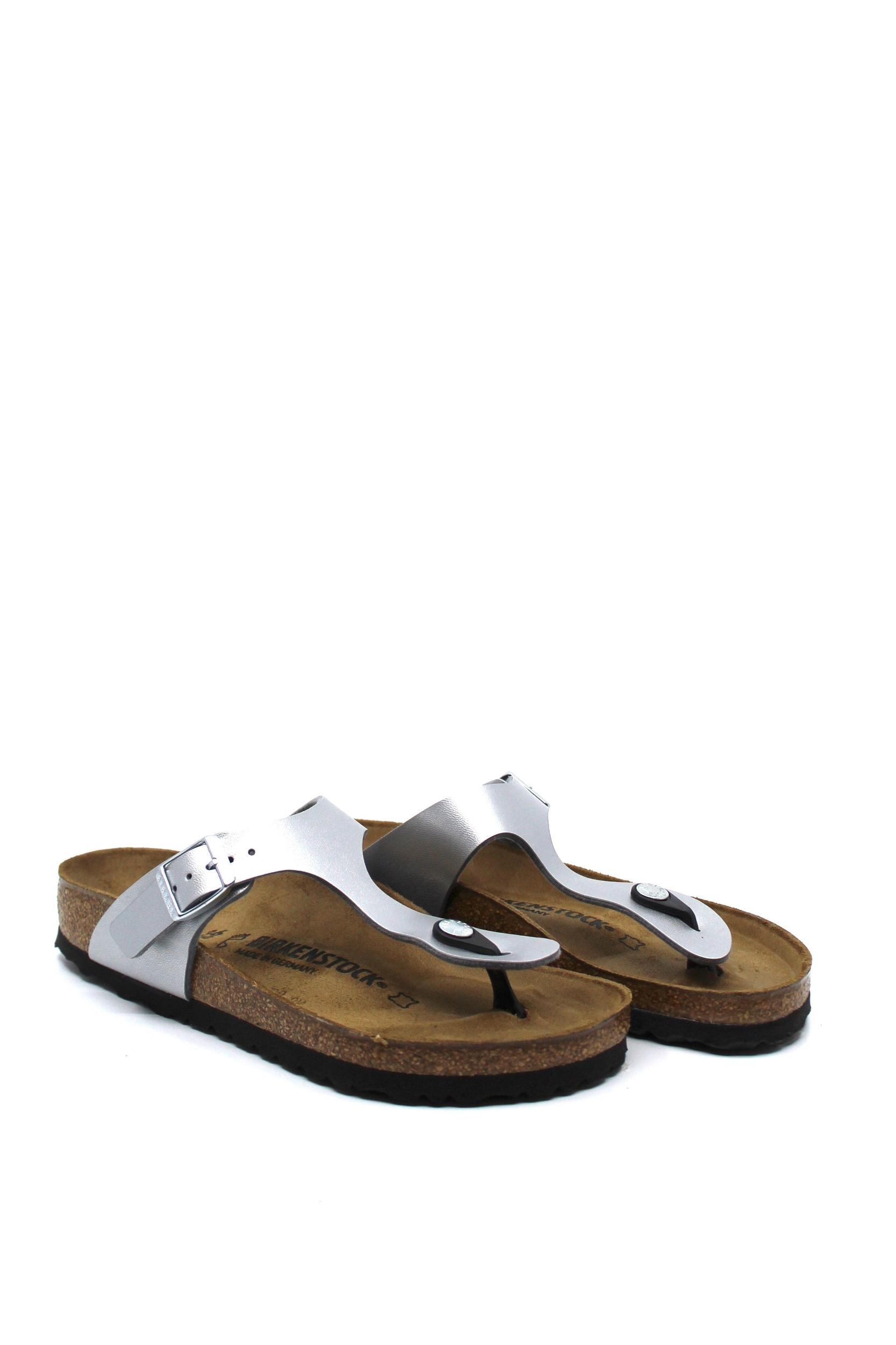 Birkenstock Gizeh Silver Birko-Flor Regular Width Product Image