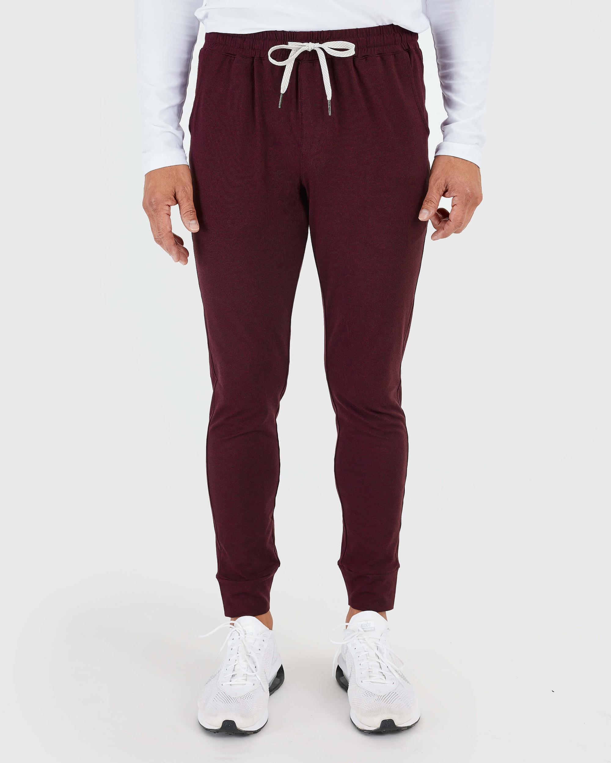 Dark Heather Burgundy Active Joggers Product Image