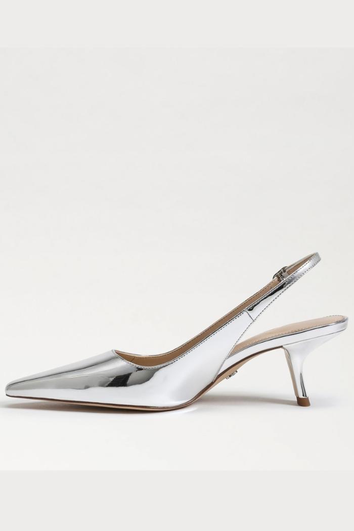 Bianka Slingback Pump - Soft Silver Patent Product Image