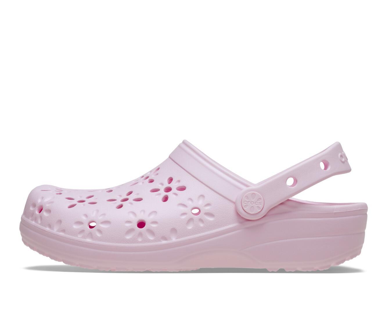 Women's Crocs Classic Floral Cutout Clogs Product Image