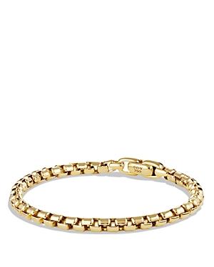 Mens Box Chain Bracelet in 18K Yellow Gold, 5mm Product Image