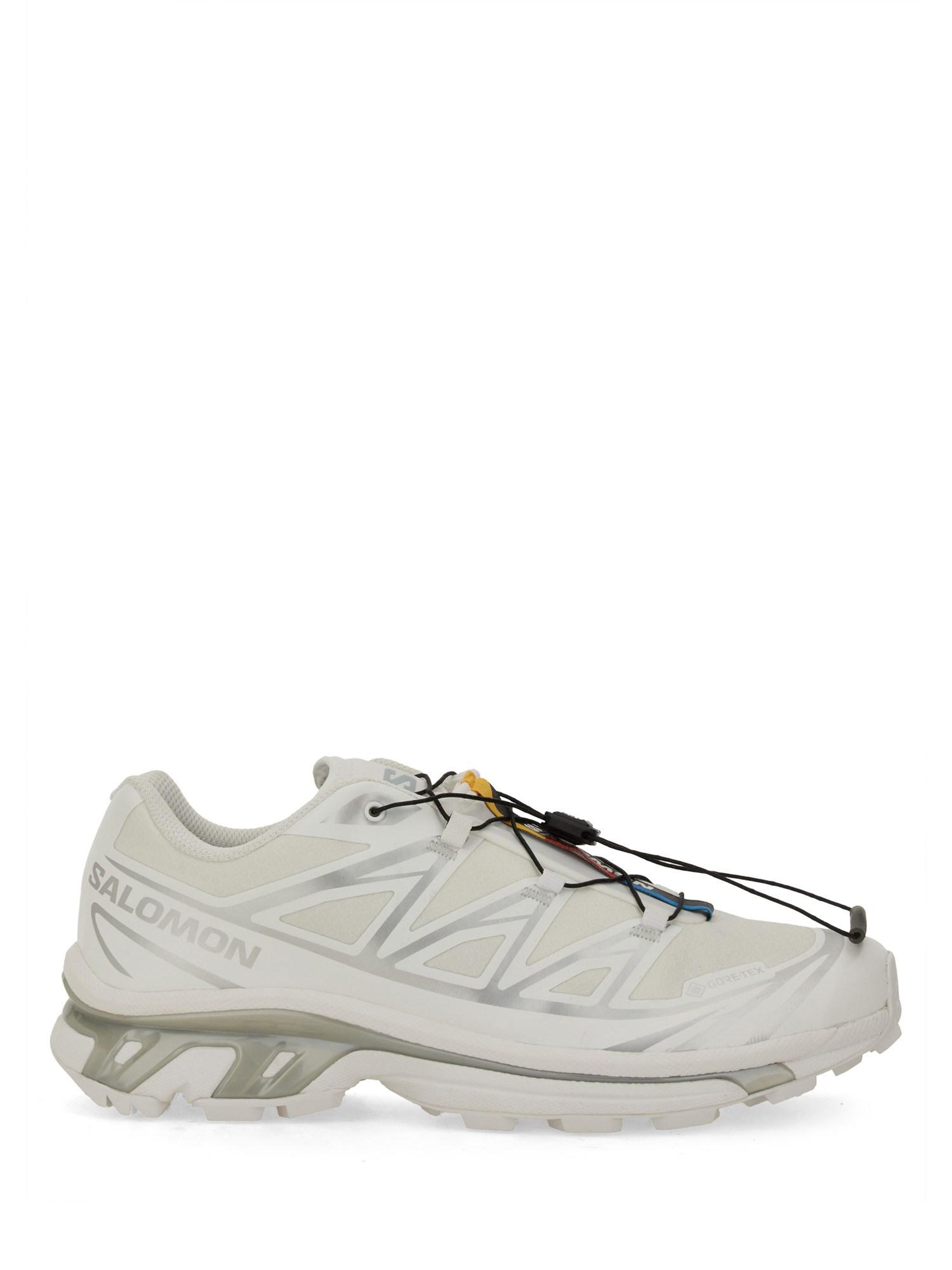 SALOMON Mens White White Silver Xt-6 Gtx Quick-lace Mesh Low-top Trainers Product Image