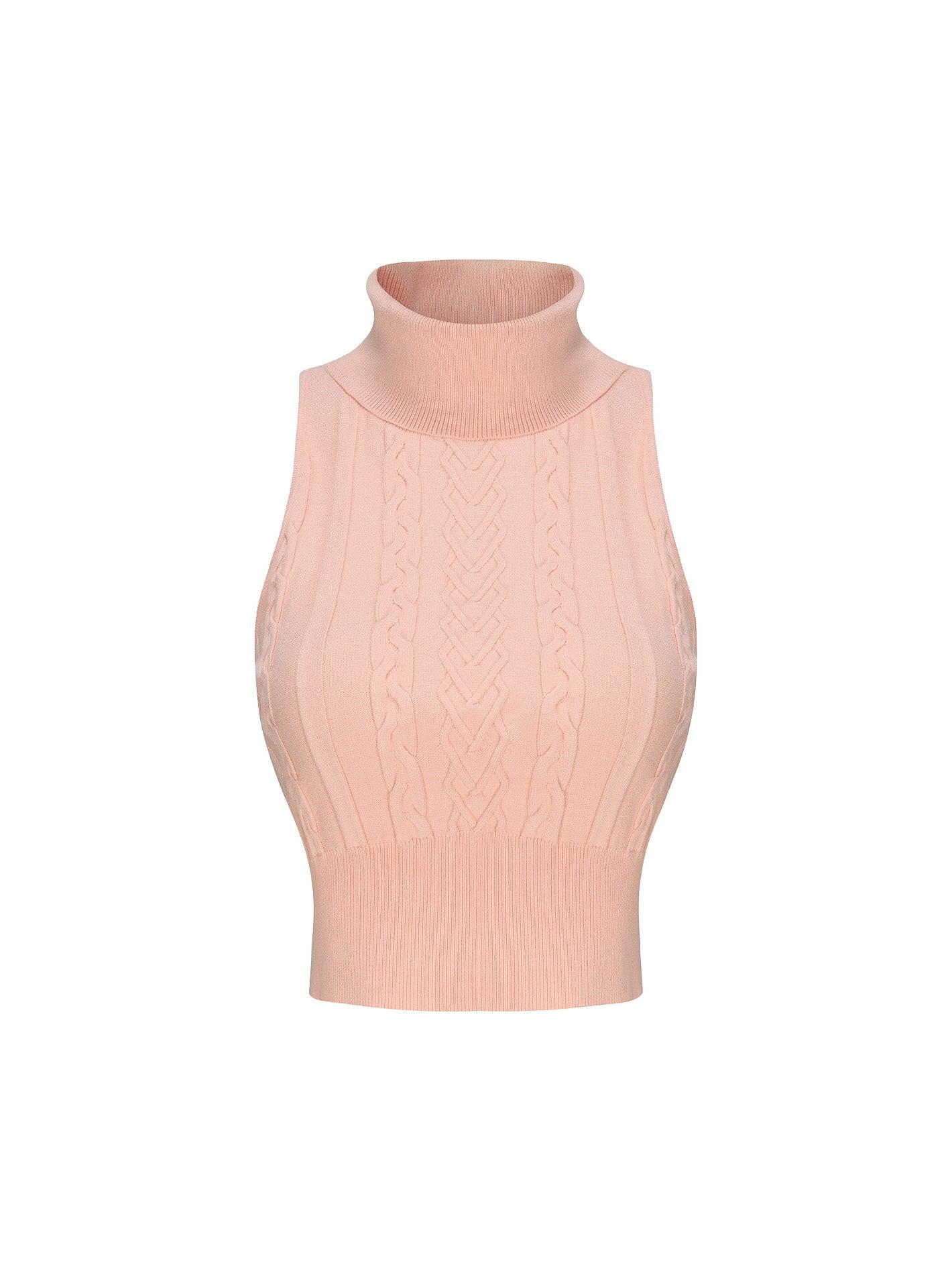 Janelle Knit Top (Peach) (Final Sale) Product Image