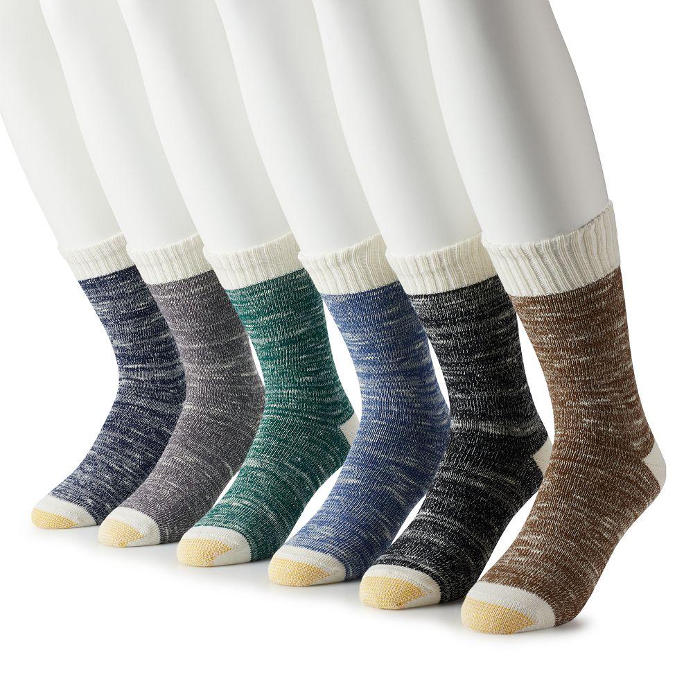 Men's GOLDTOE® 6-pack Hudson Crew Socks,  Product Image