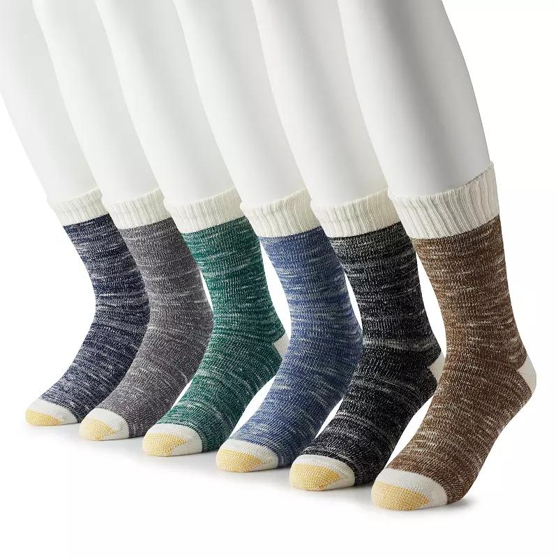 Men's GOLDTOE® 6-pack Hudson Crew Socks,  Product Image
