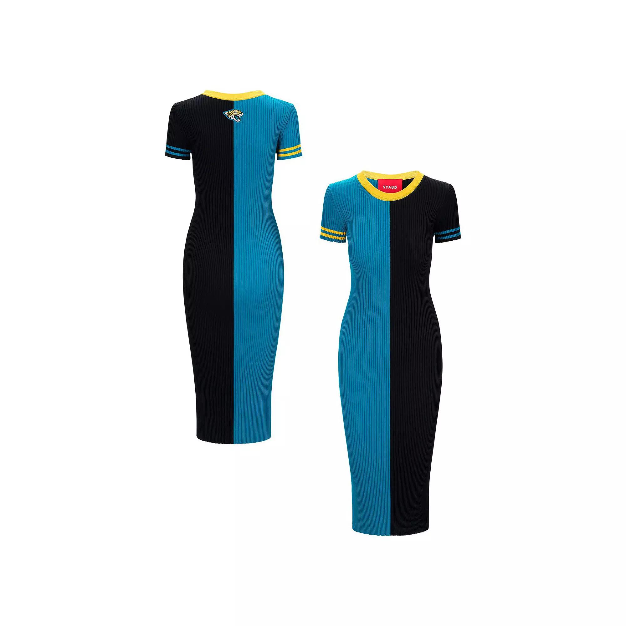 Women's STAUD  Teal/Black Jacksonville Jaguars Colleen Dress, Size: XL, Blue Product Image